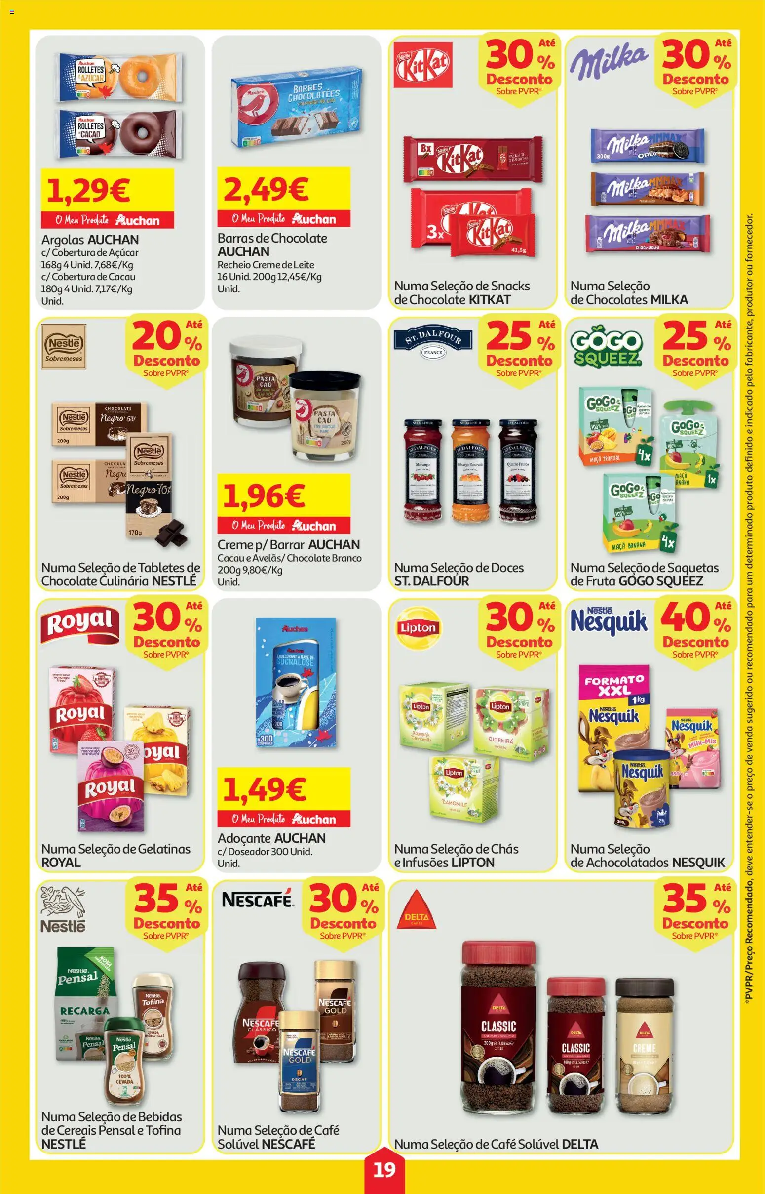 Auchan folheto │ válido de 04.06.2026 | Página: 19 | Produtos: Banana, Adoçante, Creme de leite, Creme