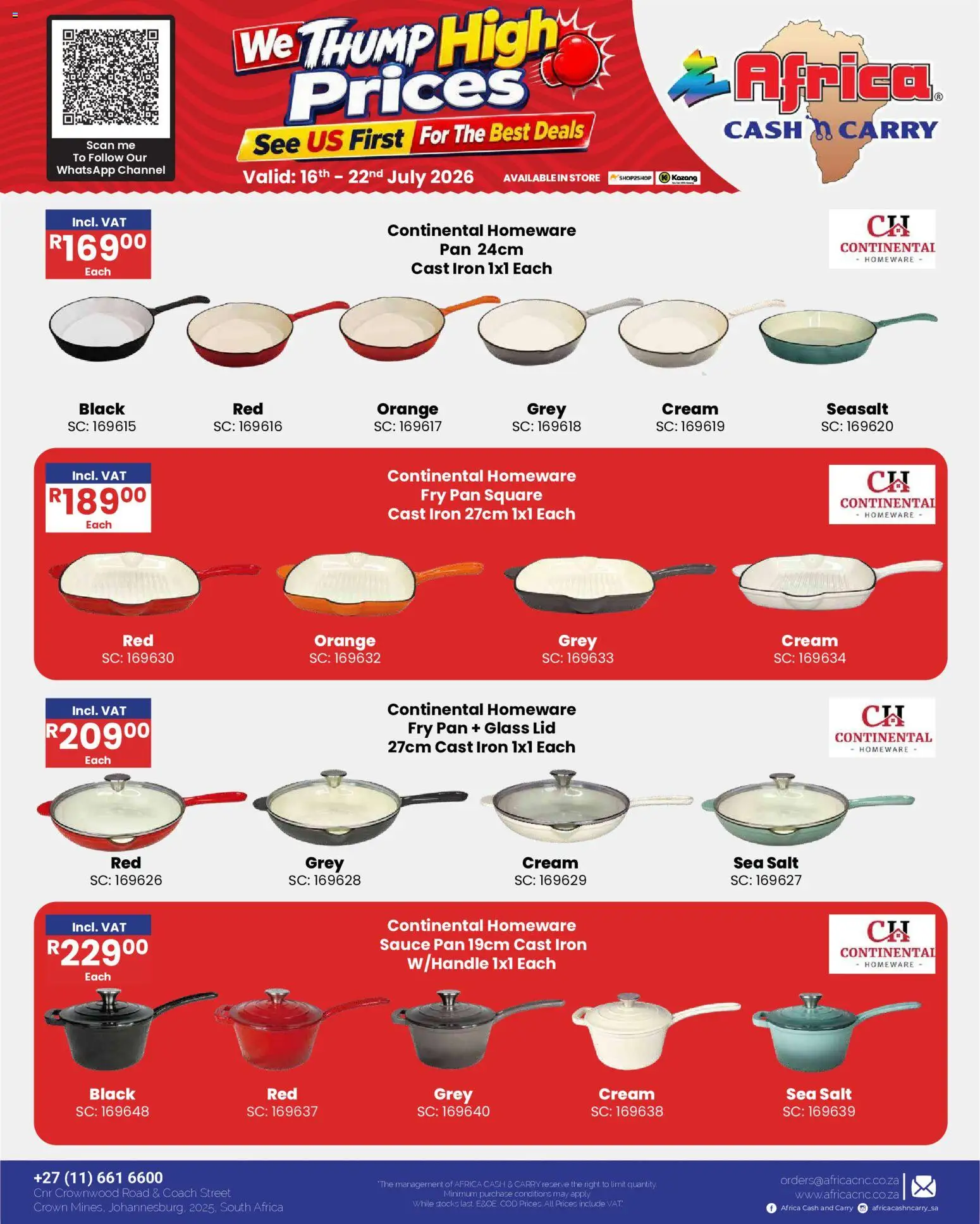 New Africa Cash & Carry catalogue – valid from 16/07/2026 | Page: 45 | Products: Iron, Cream, Sauce, Salt