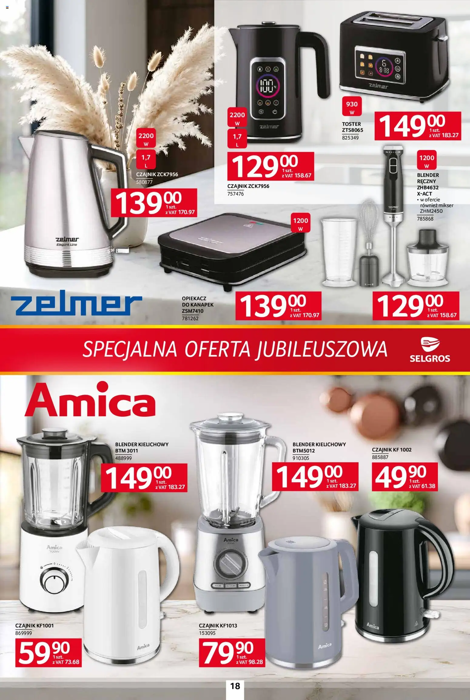 Selgros cash&carry gazetka - Specjalna oferta jubileuszowa od 10.09.2026 | Strona: 14 | Produkty: Czajnik, Toster, Opiekacz, Blender kielichowy