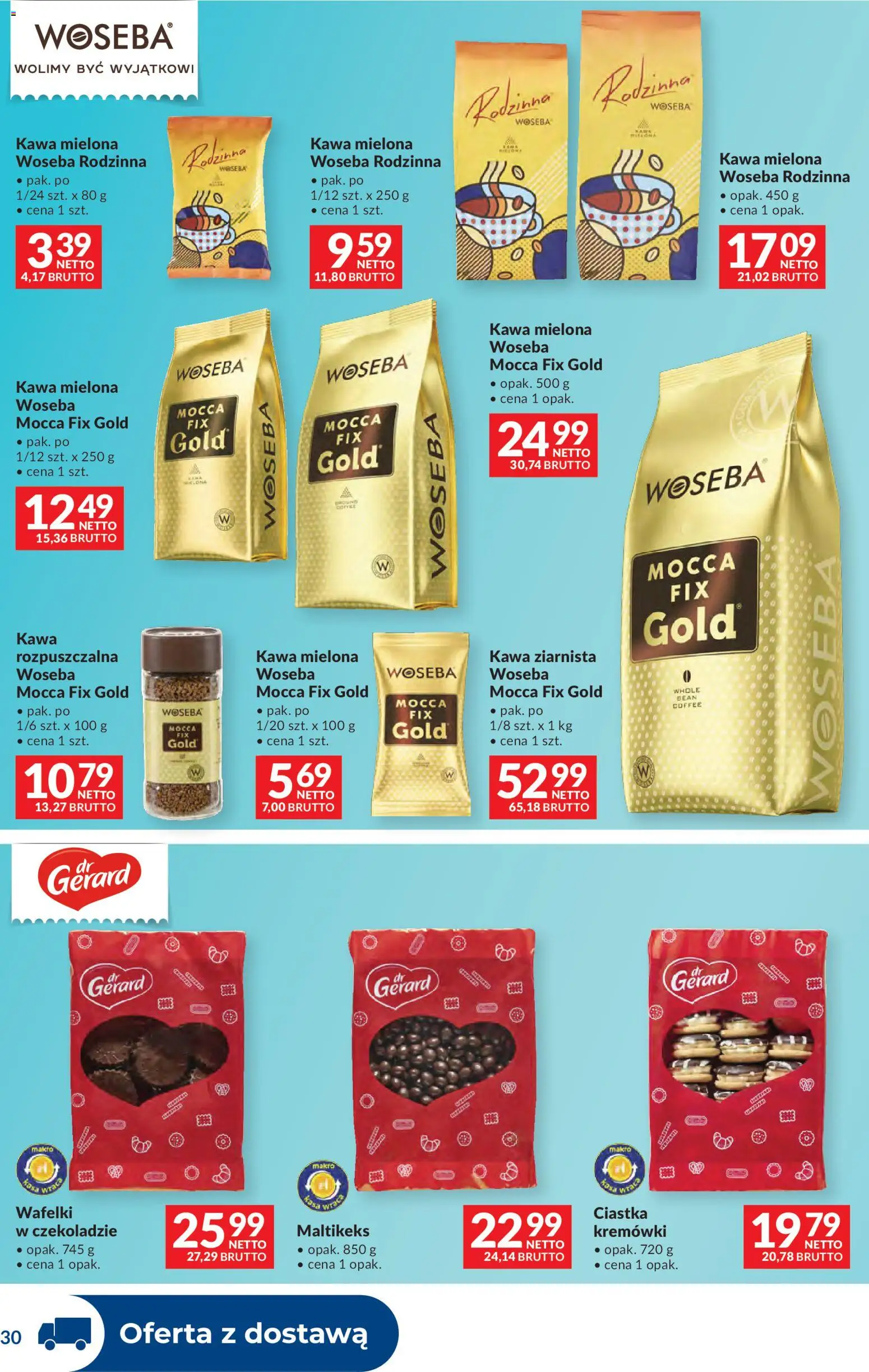 Makro gazetka - Dystrybucja do sklepów od 07.07.2026 | Strona: 30 | Produkty: Kawa rozpuszczalna, Wafelki, Kawa, Ciastka