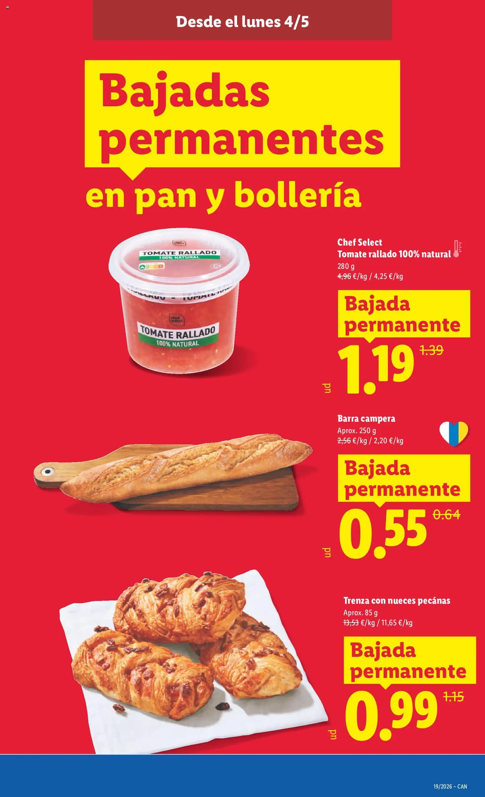 Lidl Bajadas Canarias │ válido desde el 04.05.2026 | Página: 5 | Productos: Pan