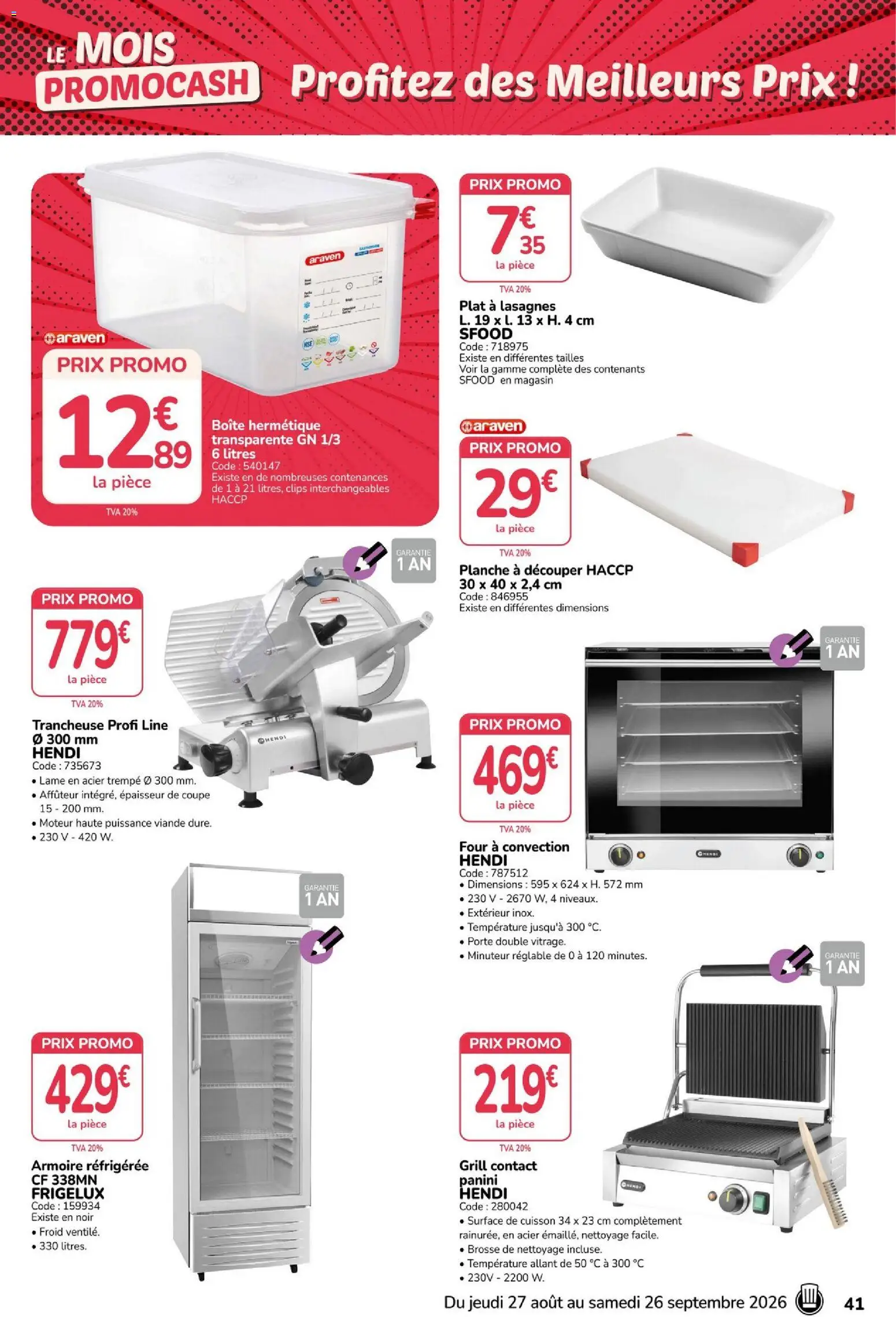 {H1} | Page: 41 | Produits: Panini, Grill, Armoire, Lasagnes