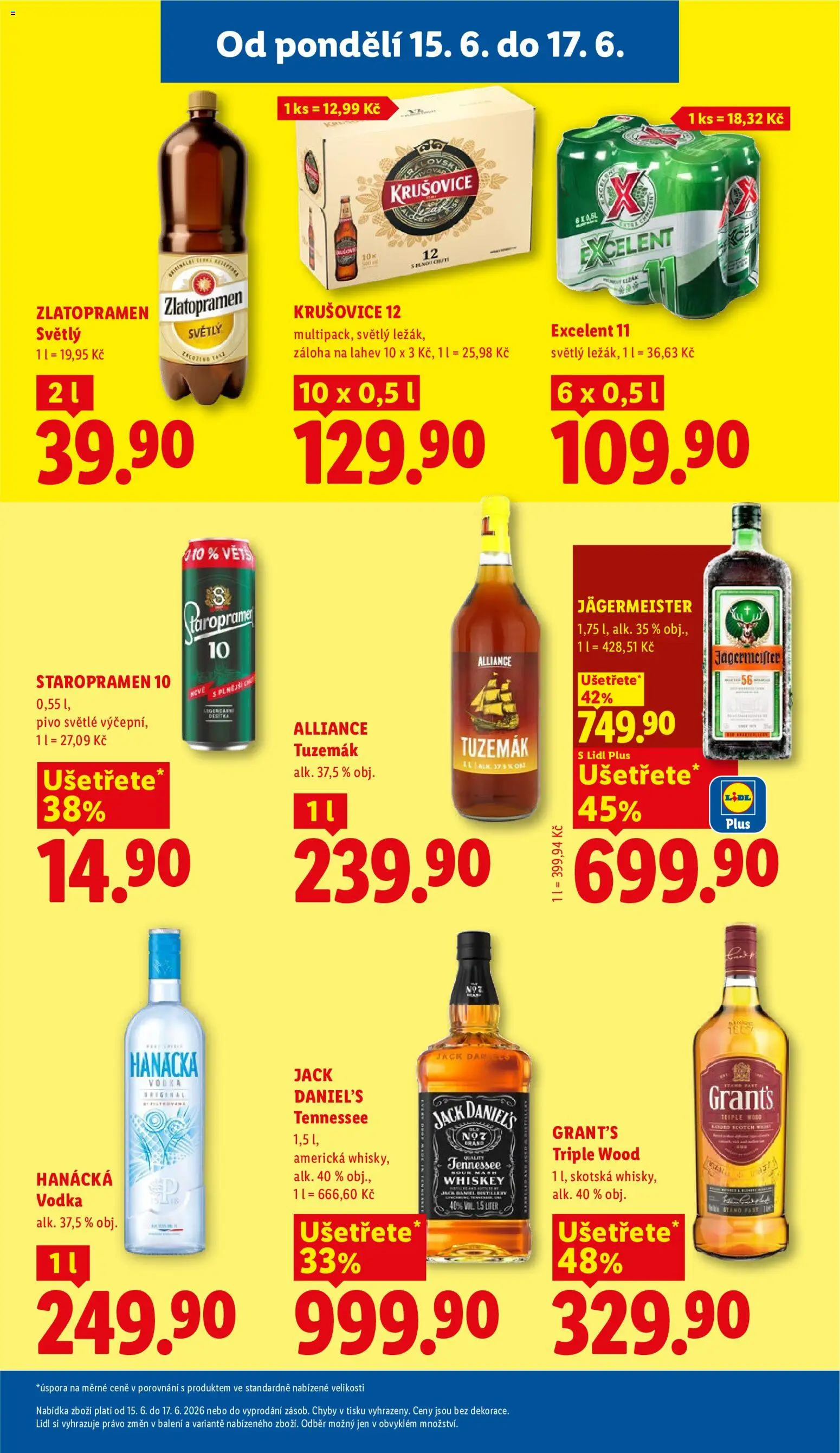 Lidl leták od 15.06.2026 | Strana: 23 | Produkty: Zlatopramen, Staropramen 10, Staropramen, Excelent 11