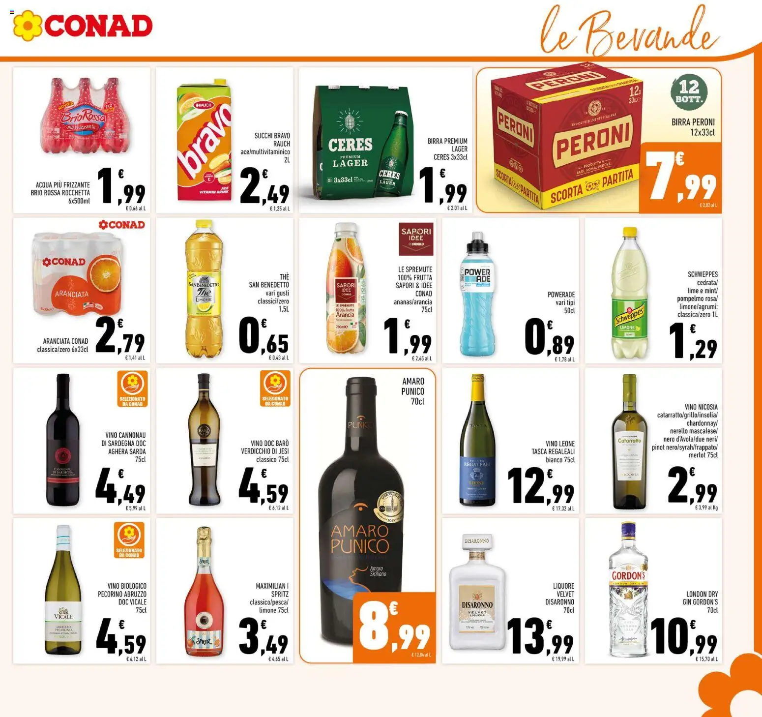 Volantino Conad del 26/08/2026 | Pagina: 15 | Prodotti: Bevande, Ceres, The, Liquore