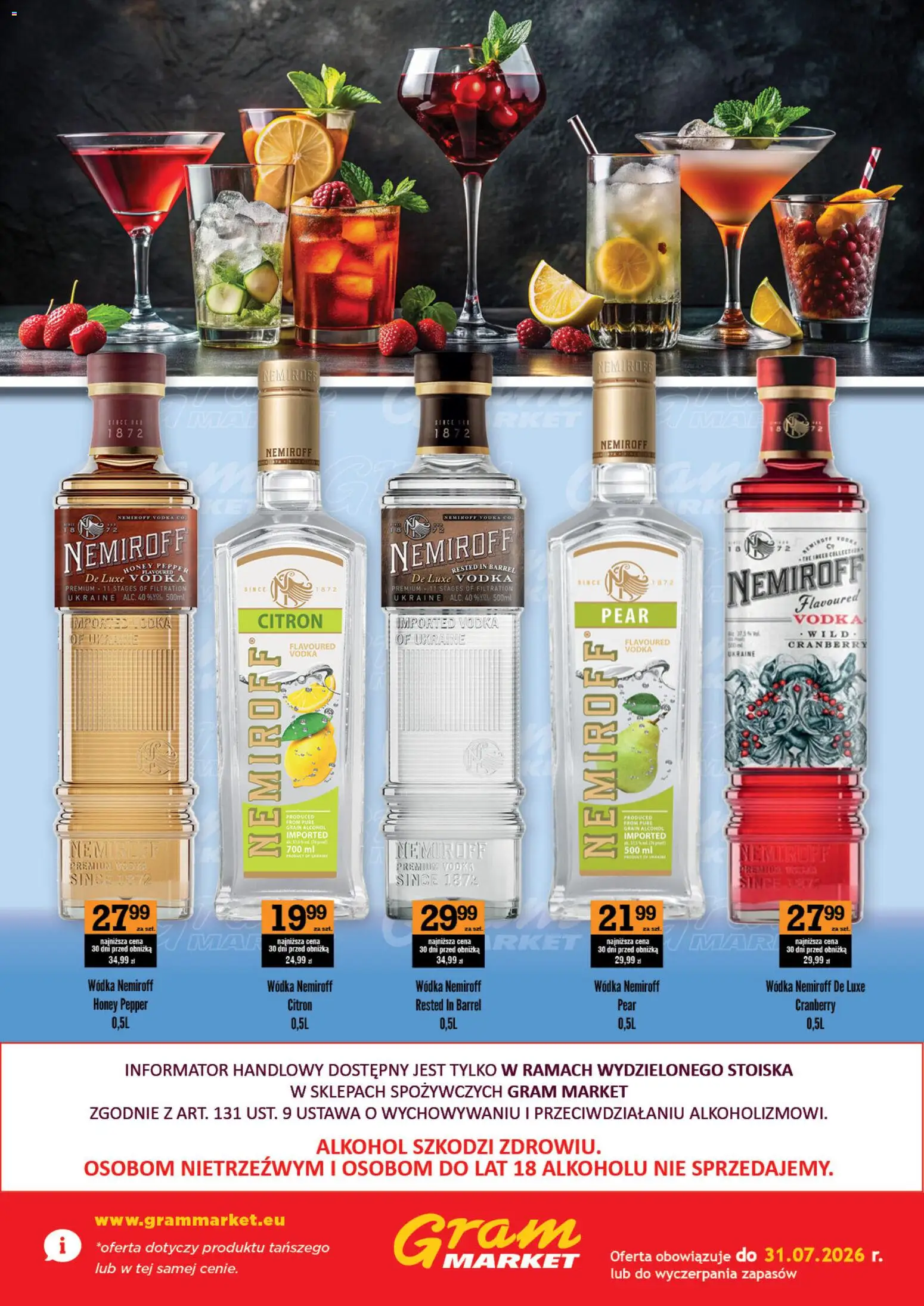 Gram Market gazetka - Barek od 01.07.2026 | Strona: 5 | Produkty: Vodka, Alkohol, Wódka
