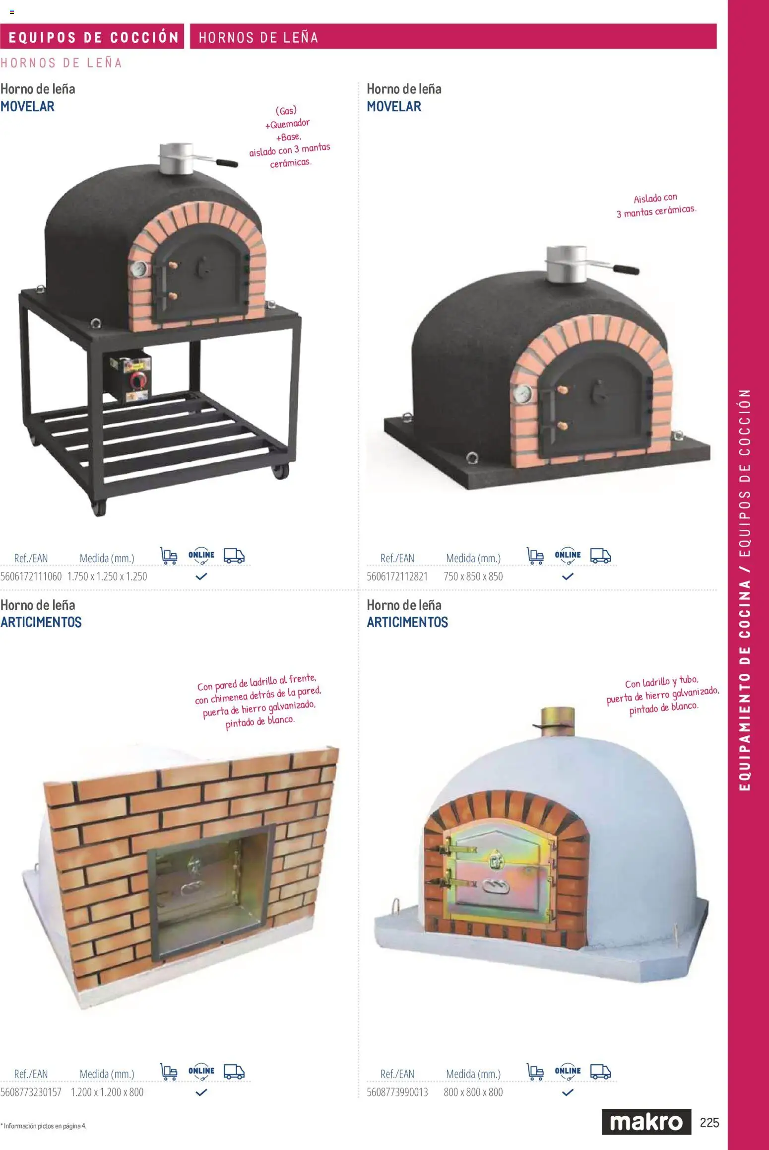 Makro catálogo │ válido desde el 19/06/2024 | Página: 225 | Productos: Horno, Quemador, Cocina, Leña