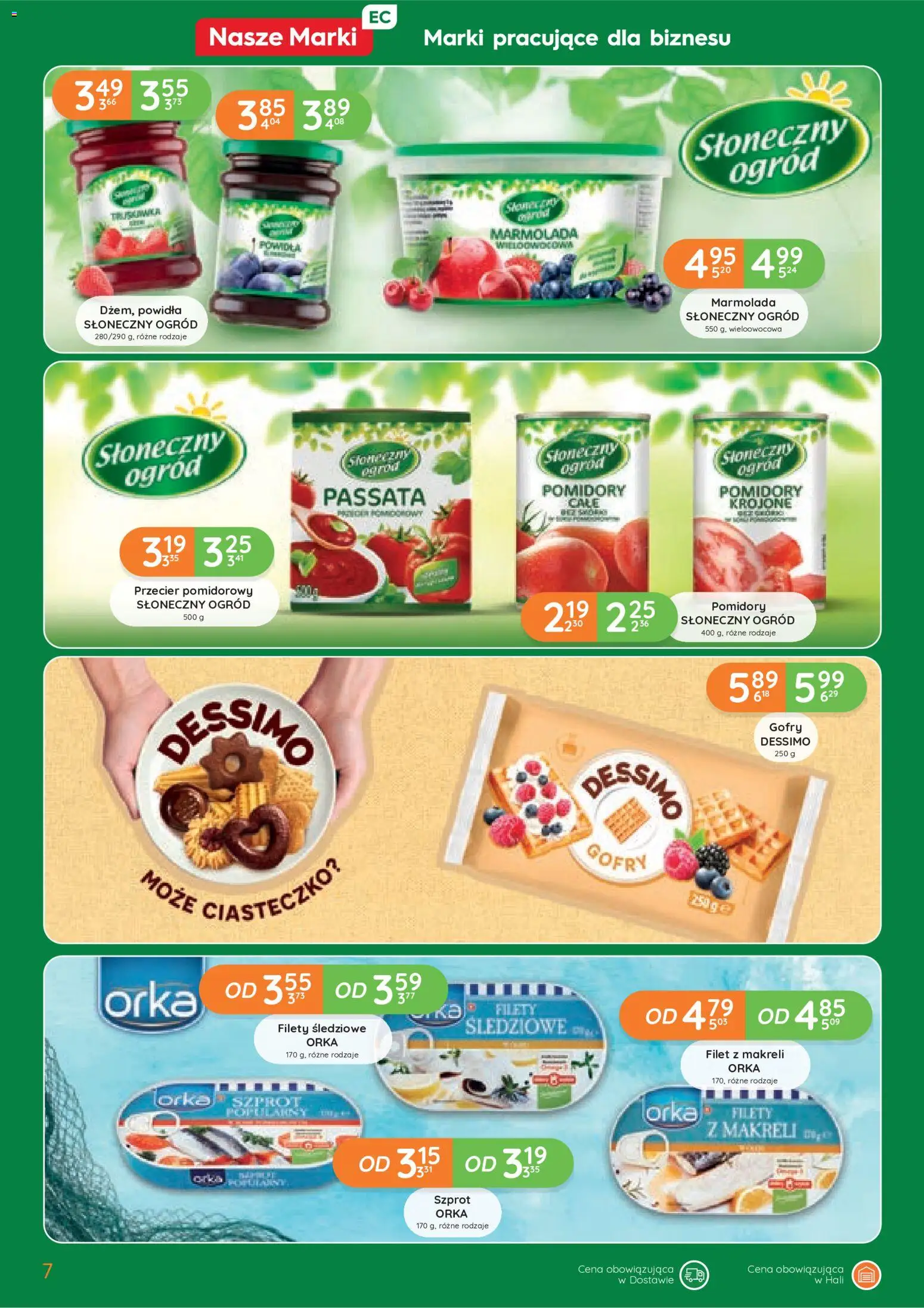 Eurocash gazetka od 25.06.2026 | Strona: 7 | Produkty: Przecier pomidorowy, Powidła, Pomidory
