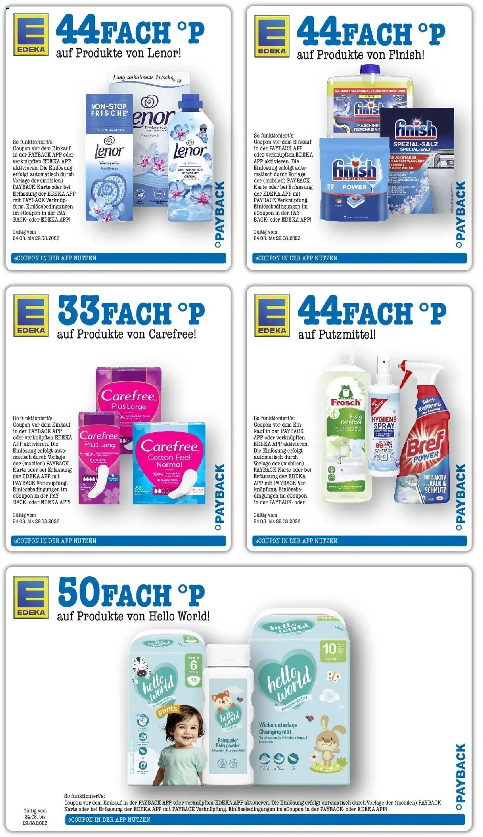 E center Prospekt Karlsruhe (ab 24.08.2026) zum Blättern | Seite: 59 | Produkte: Lenor, Essig, Finish, Wasser