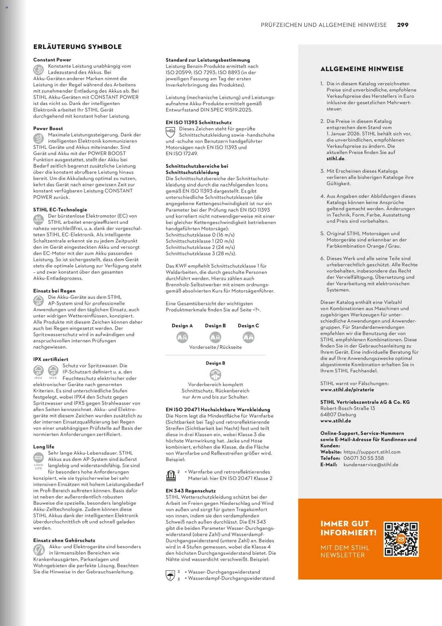 STIHL Katalog – gültig ab 01.01.2026 | Seite: 299 | Produkte: Jacke, Hose, Handschuhe, Telefon