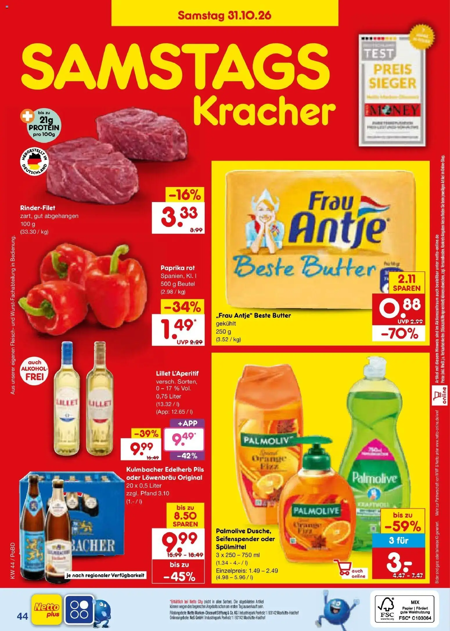 Netto Marken-Discount Prospekt Selb – gültig ab 26.10.2026 | Seite: 58 | Produkte: Seifenspender, Lillet, Bilder, Alkohol