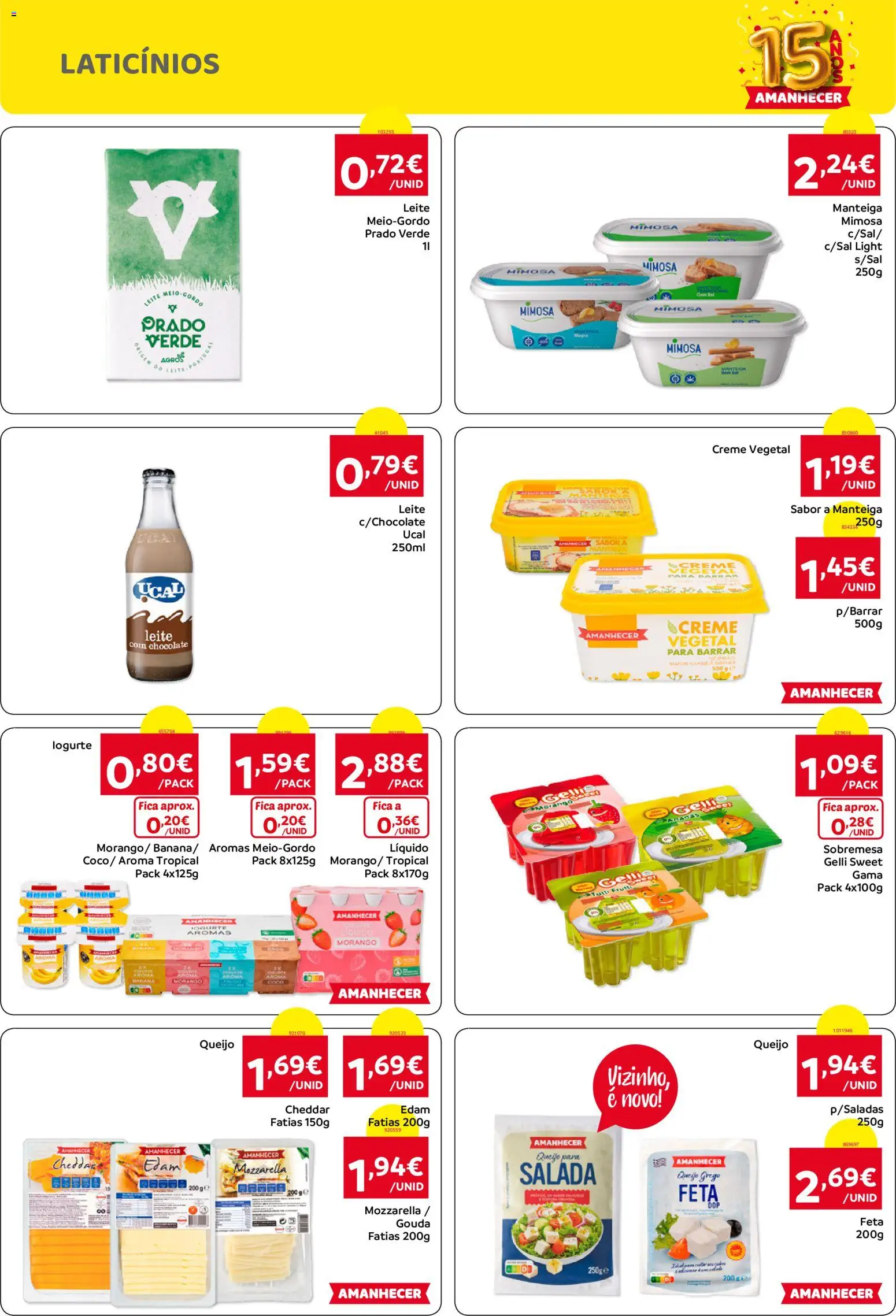 Amanhecer Folheto Madeira │ válido de 13/08/2026 | Página: 3 | Produtos: Sobremesa, Leite, Queijo, Creme