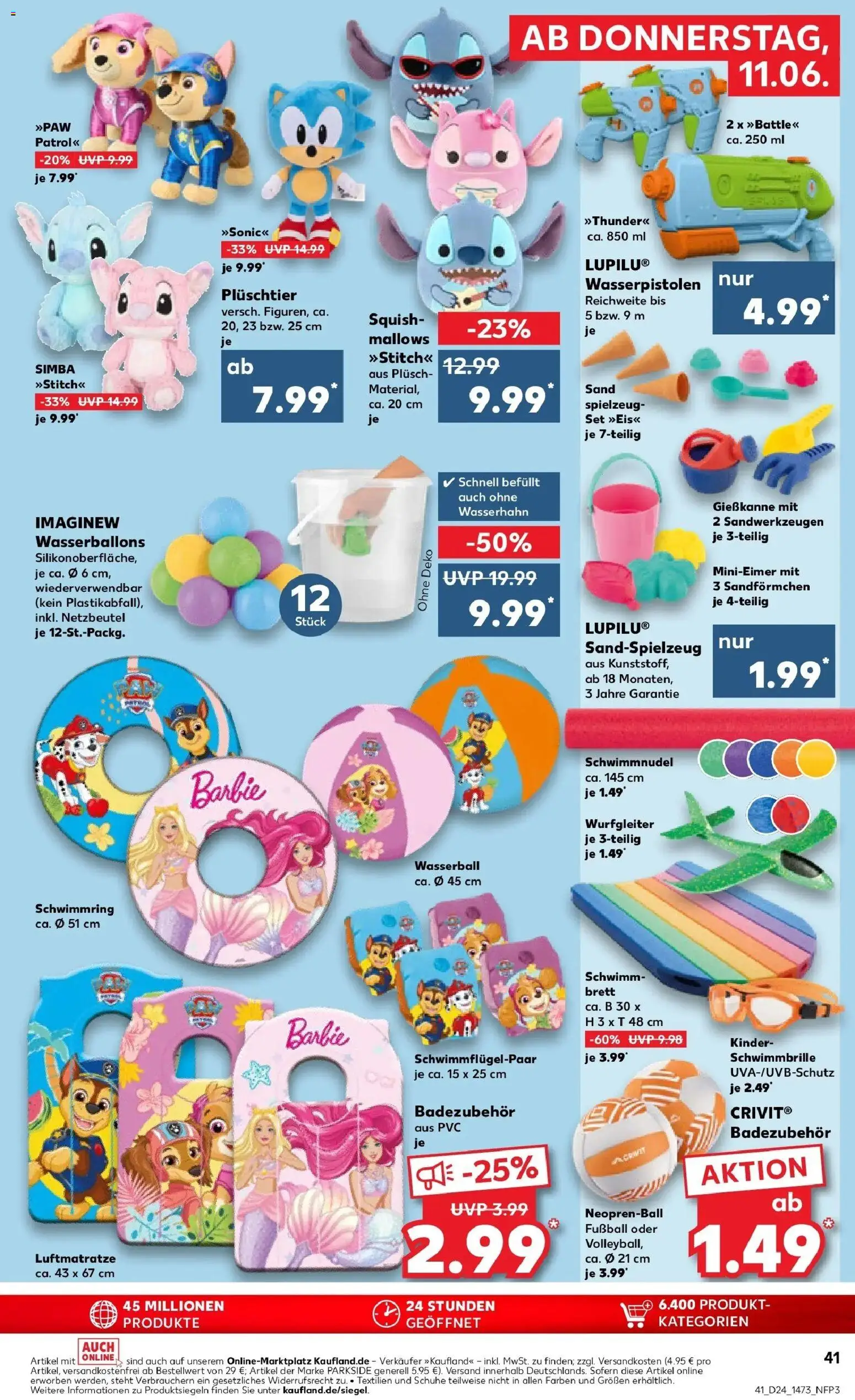Kaufland Prospekt Großröhrsdorf – gültig ab 11.06.2026 | Seite: 41 | Produkte: Schwimmbrille, Fußball