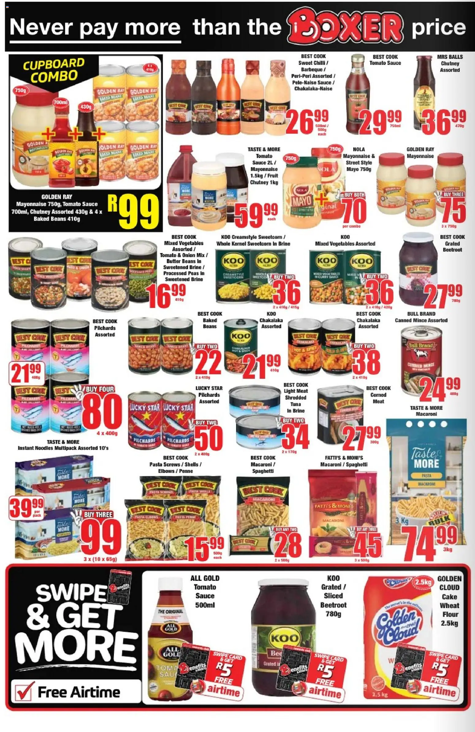 New Boxer catalogue – valid from 23.04.2026 | Page: 8 | Products: Corned meat, Flour, Vegetables, Chilli