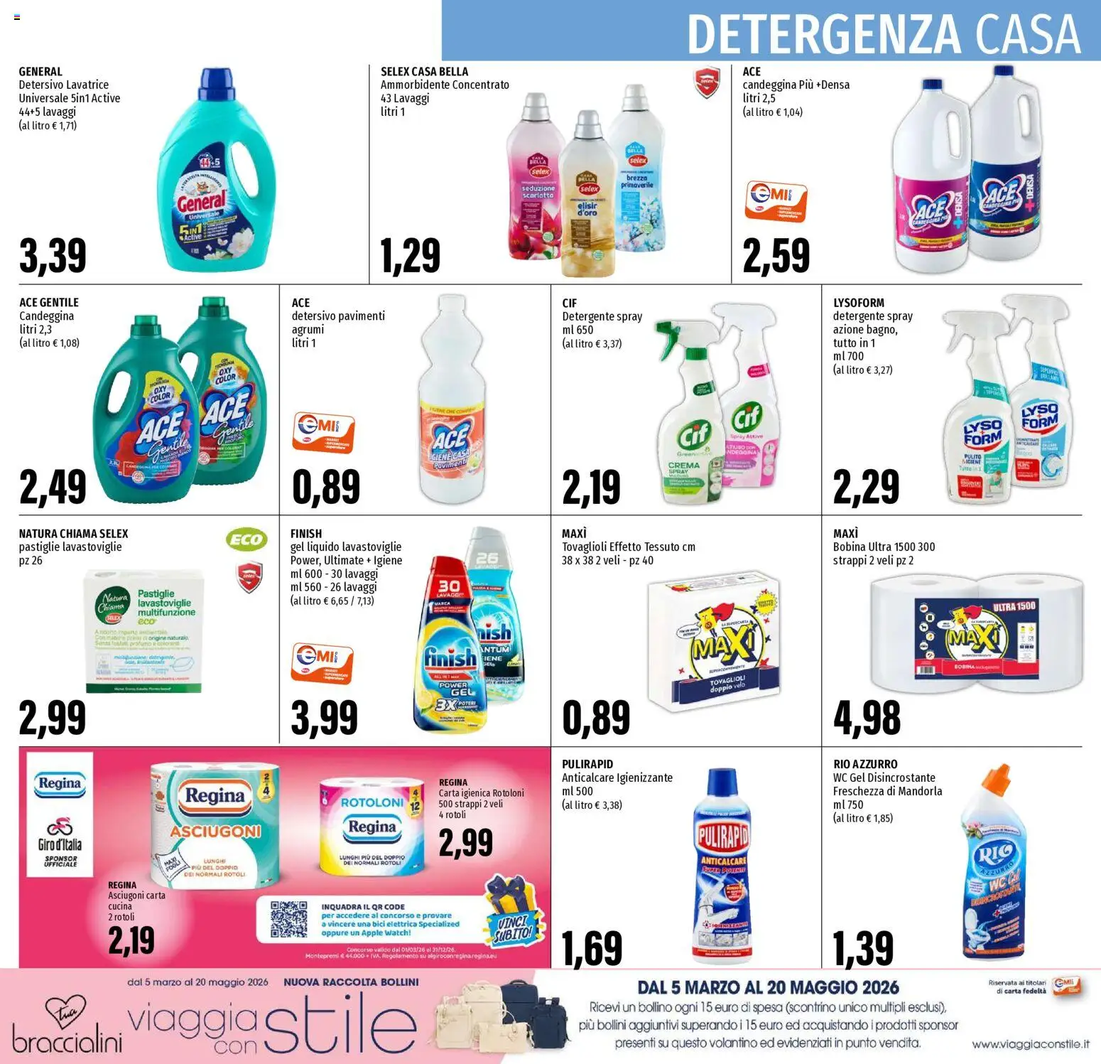 Volantino EMI del 07.05.2026 | Pagina: 20 | Prodotti: Ammorbidente, Candeggina, Lavatrice, WC