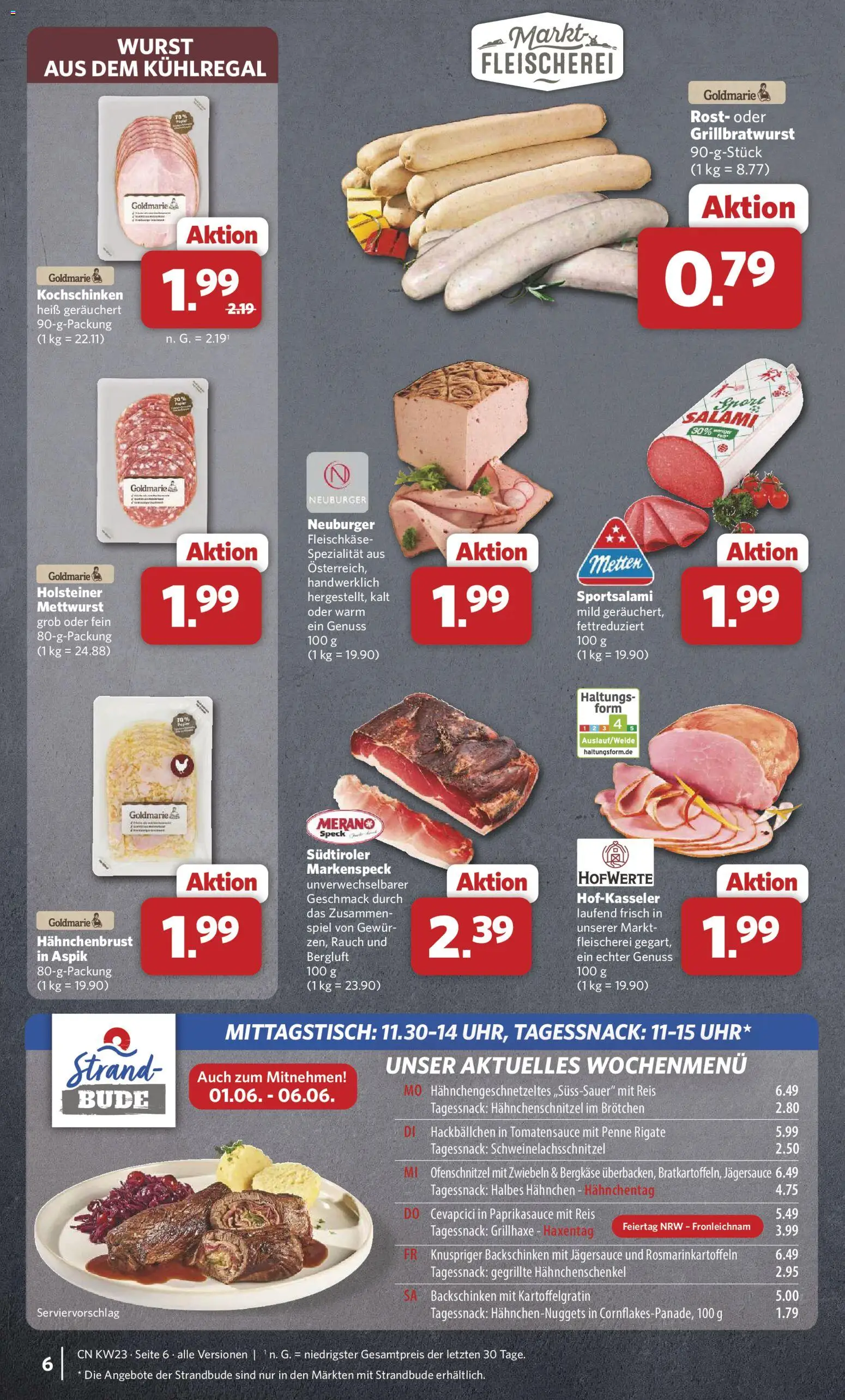 Combi Prospekt – gültig ab 01.06.2026 | Seite: 6 | Produkte: Hahnchen, Cevapcici, Salami, Reis