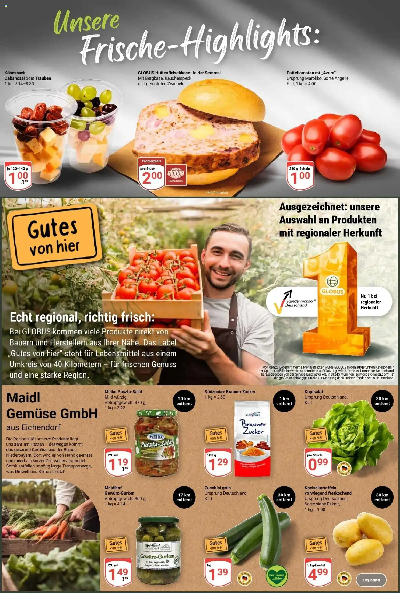 Globus Prospekt Plattling (ab 24.08.2026) » Angebote online | Seite: 2 | Produkte: Trauben, Zwiebeln, Gemüse, Zucker