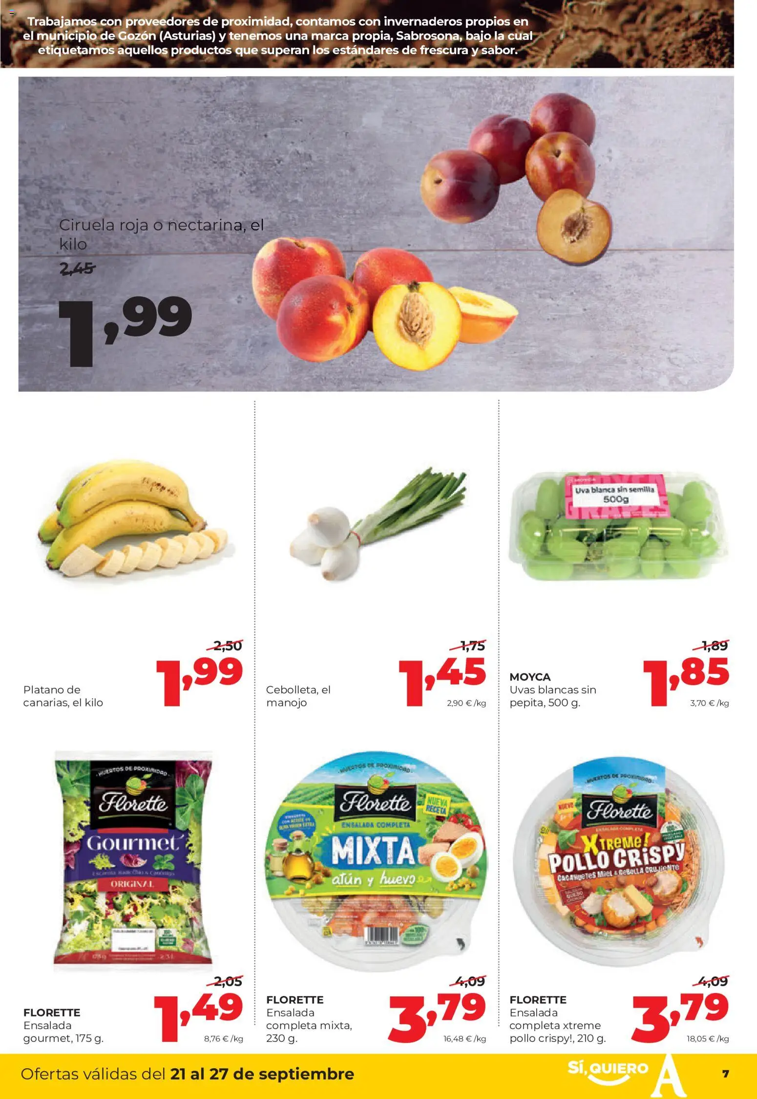 Alimerka folleto Castilla y León │ válido desde el 21/09/2026 | Página: 7 | Productos: Miel, Uvas, Ensalada, Pollo