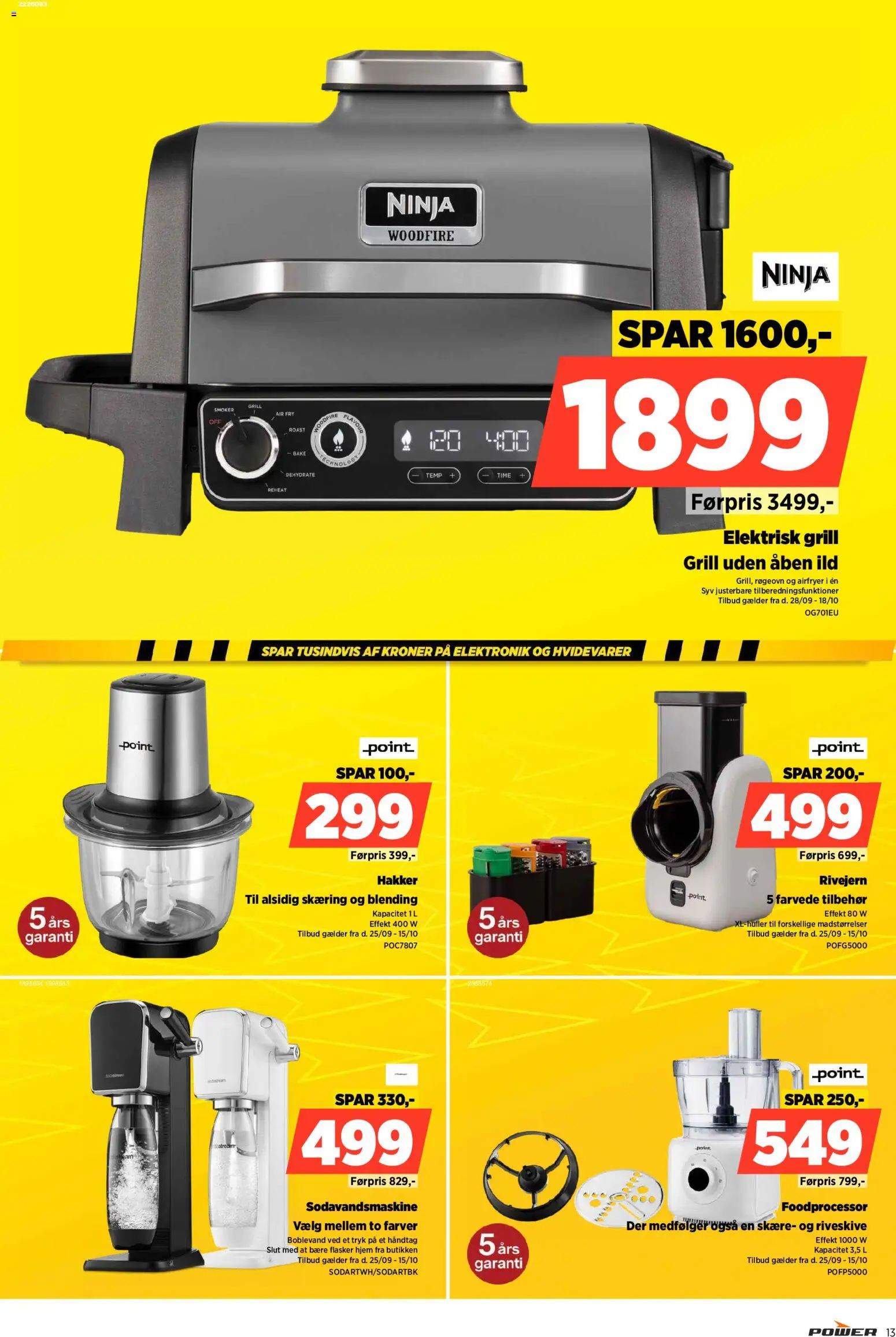Power tilbudsavis – gyldig fra 02/10/2026 | Side: 13 | Produkter: Rivejern, Foodprocessor, Grill