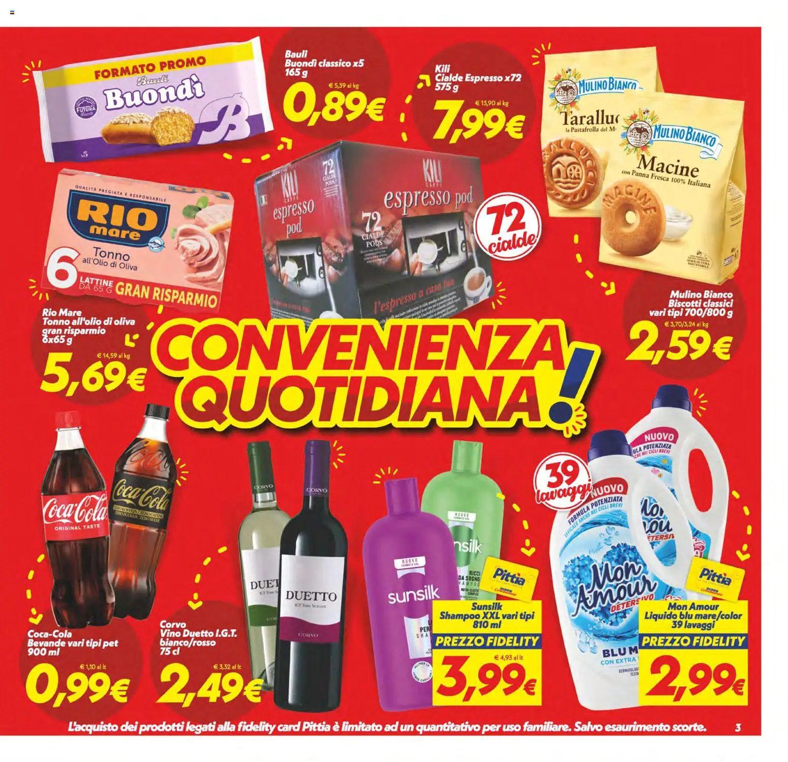 Volantino SuperConveniente del 23/10/2026 | Pagina: 3 | Prodotti: Shampoo, Bevande, Vino, Coca Cola