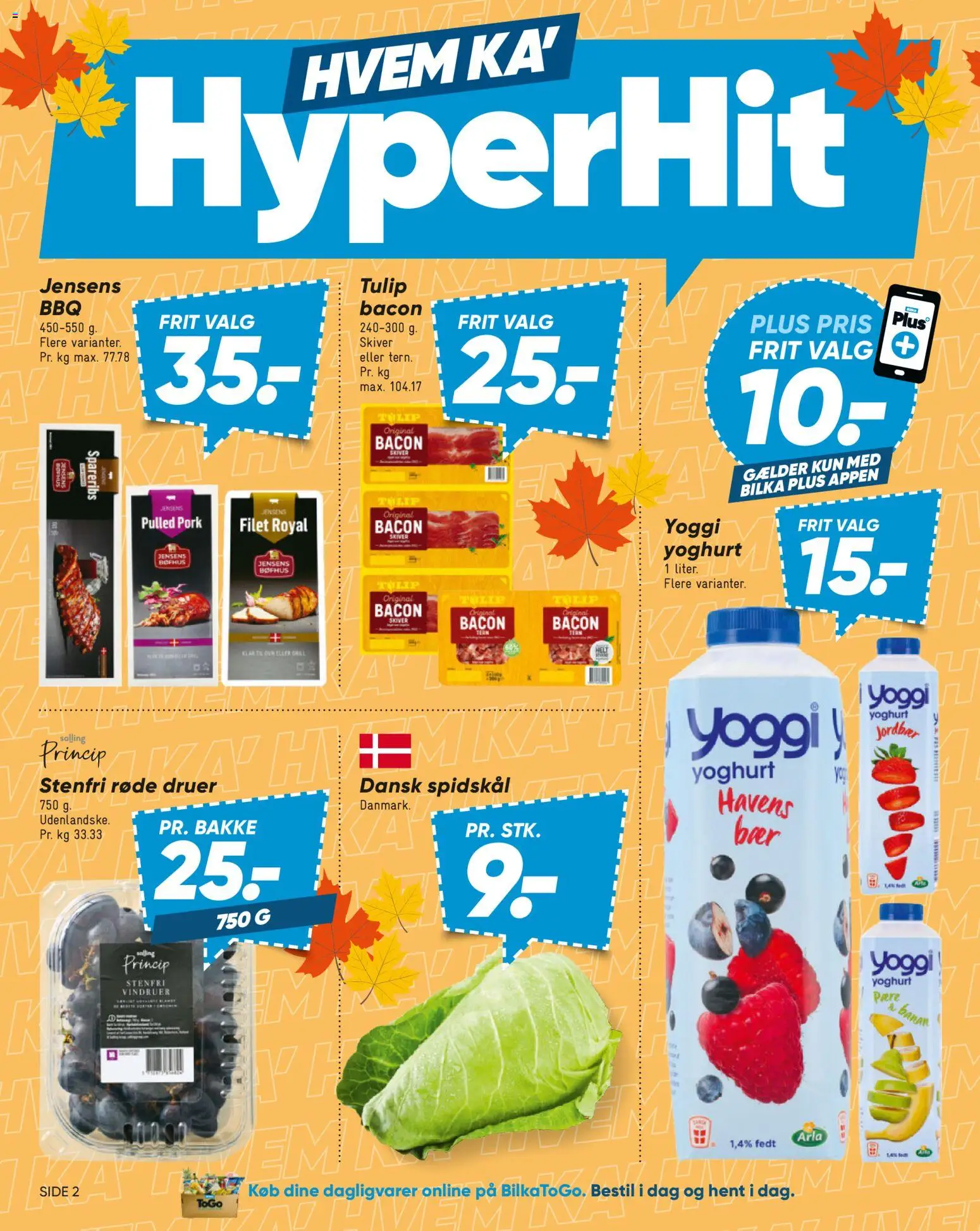 Bilka tilbudsavis – gyldig fra 09/10/2026 | Side: 2 | Produkter: Jordbær, Spareribs, Vindruer, Grill
