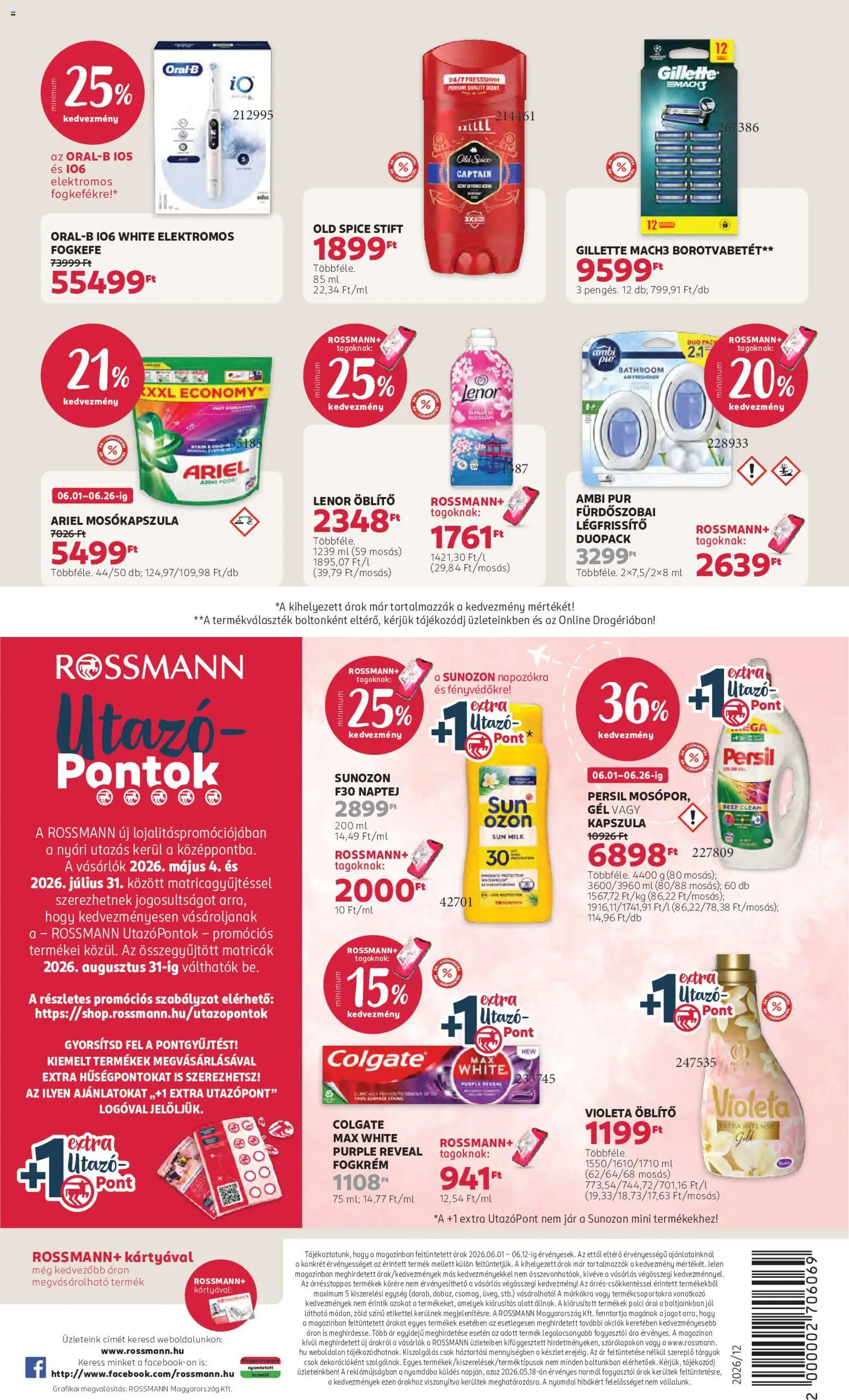 Rossmann akciós ujság - amely érvényes a következő dátumtól: 01.06.2026 | Oldal: 24 | Termékek: Old spice, Borotvabetét, Öblítő, Fogkrém