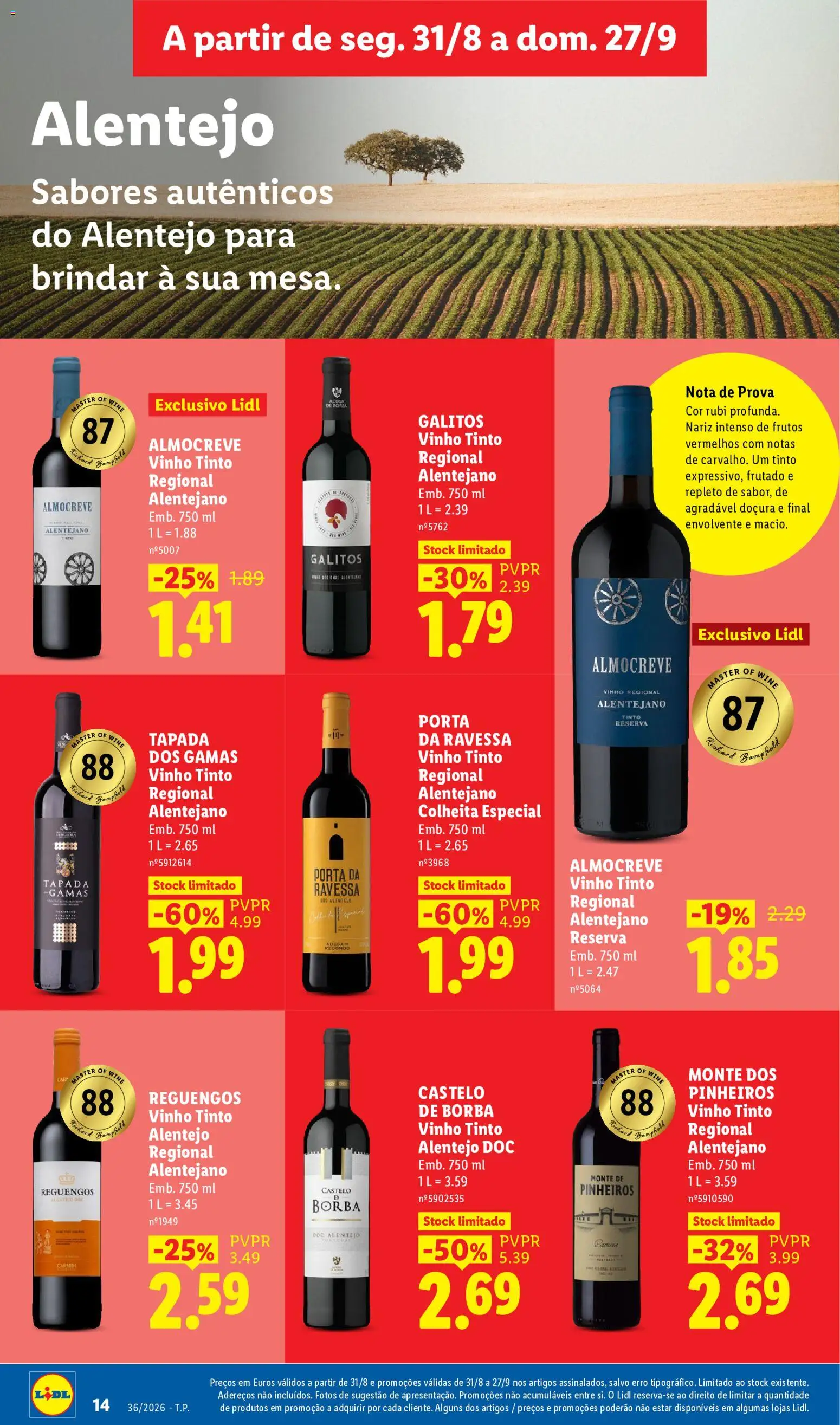 Lidl Folheto Especial │ válido de 31/08/2026 | Página: 14 | Produtos: Porta, Vinho, Vinho tinto