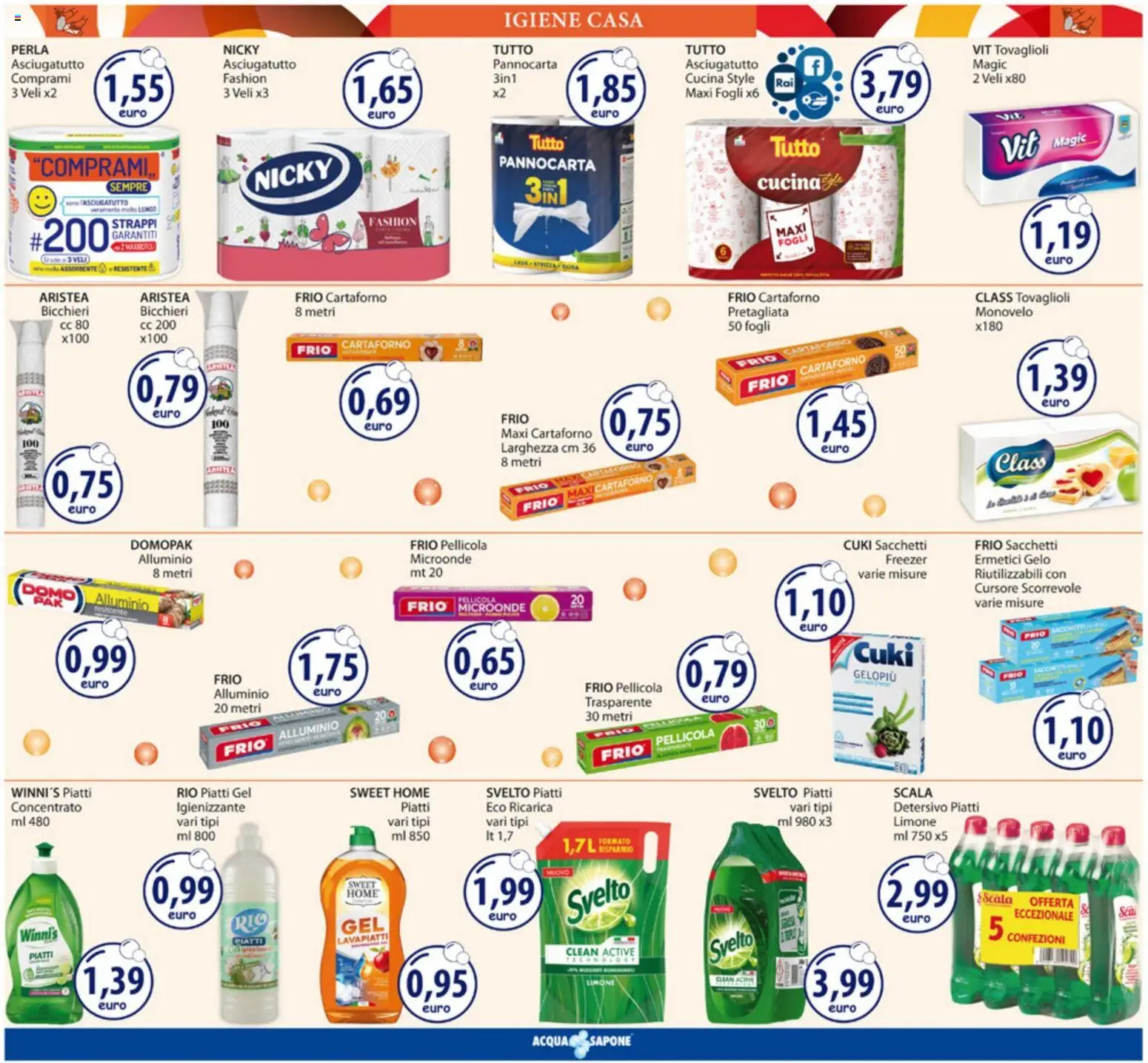 Volantino Acqua e Sapone del 09.03.2026 | Pagina: 13 | Prodotti: Microonde, Sapone, Scala, Pellicola