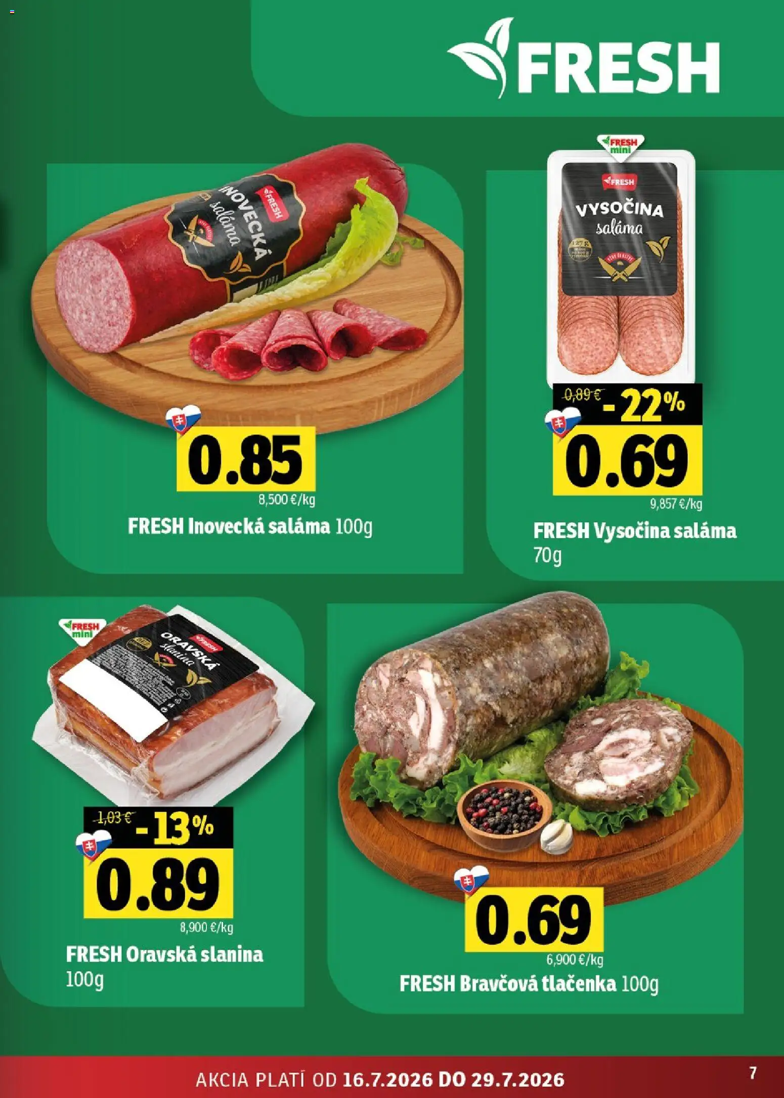 Nové Fresh akcie – leták je platný od 16.07.2026 | Strana: 7