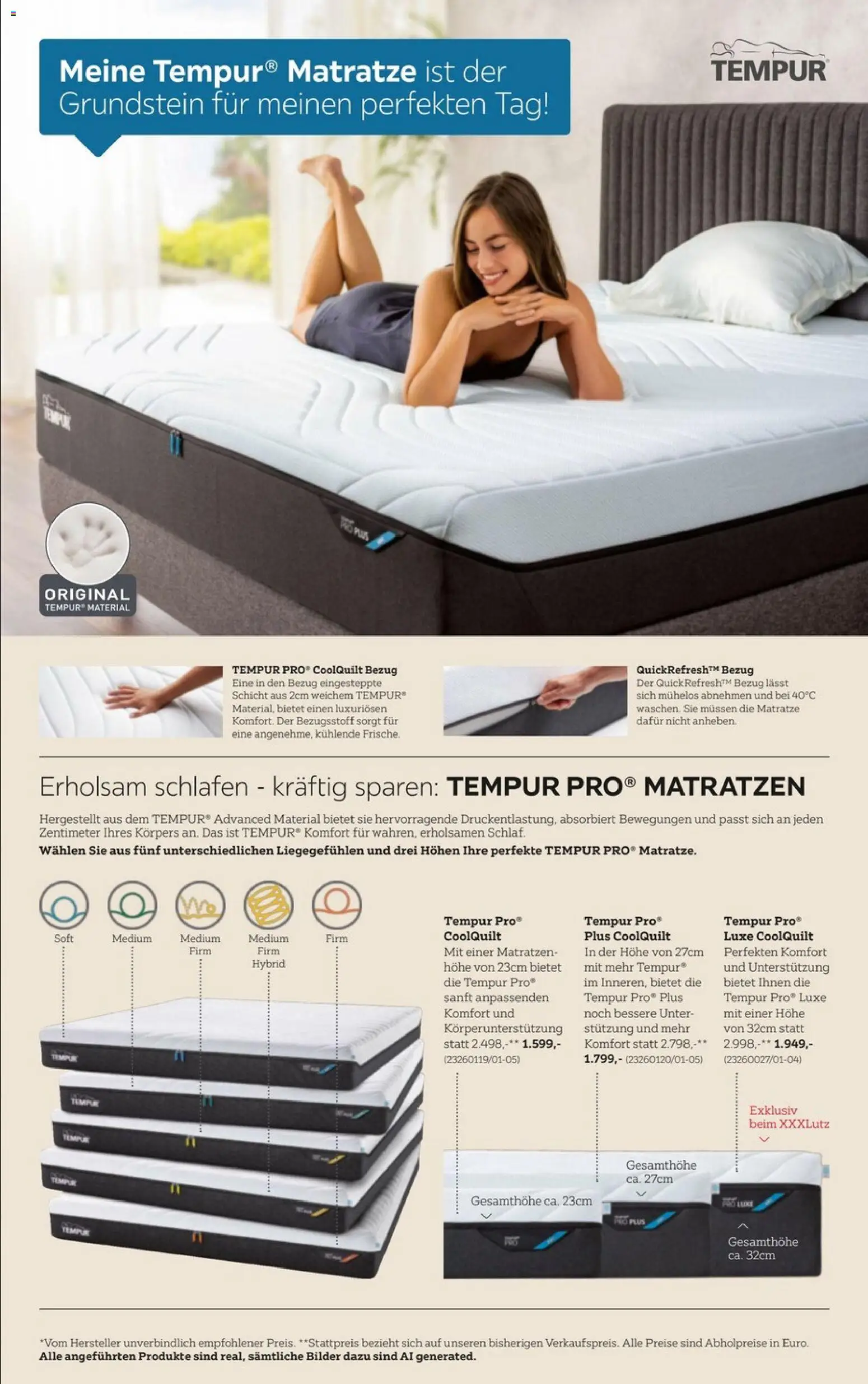 XXXLutz Tempur gültig ab 08.09.2026 | Seite: 2 | Produkte: Matratze