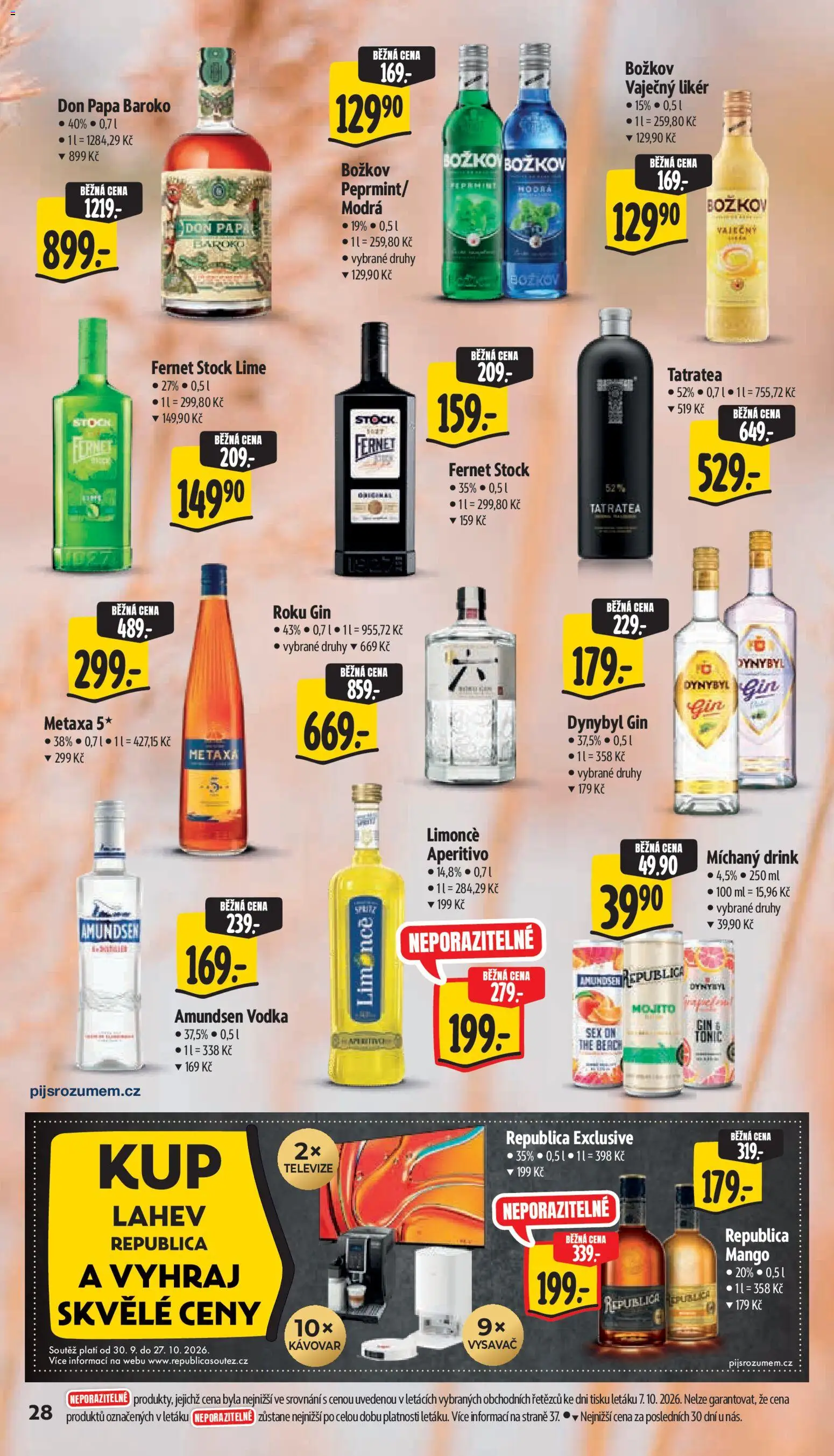 Albert leták - Hypermarket - Svitavy od 14.10.2026 | Strana: 38 | Produkty: Vodka, Metaxa, Vysavač, Fernet