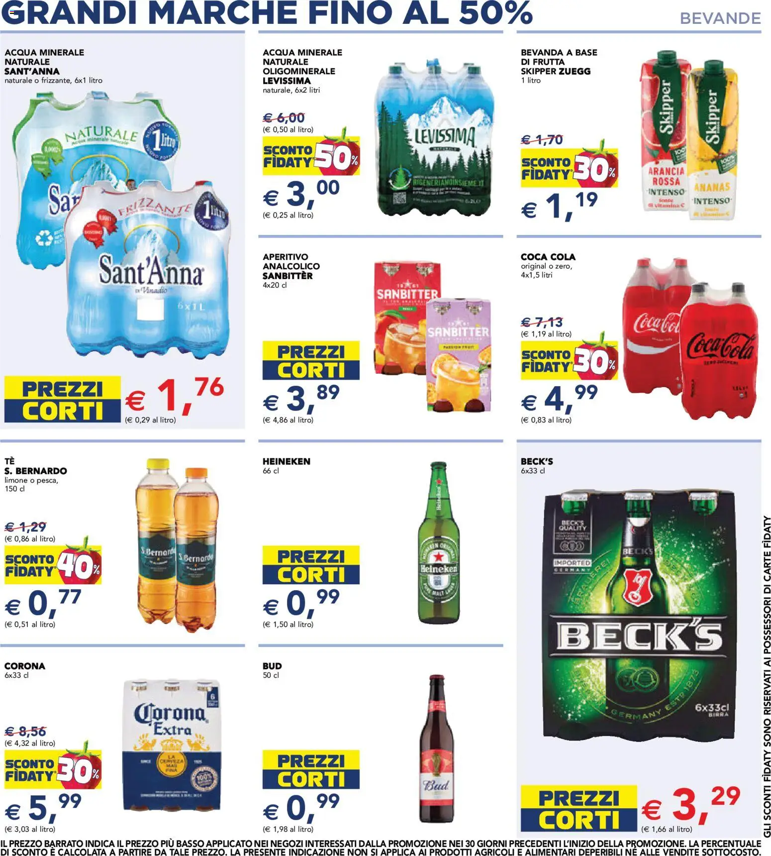 Volantino Esselunga S del 24/09/2026 | Pagina: 8 | Prodotti: Acqua minerale, Heineken, Coca Cola, Aperitivo