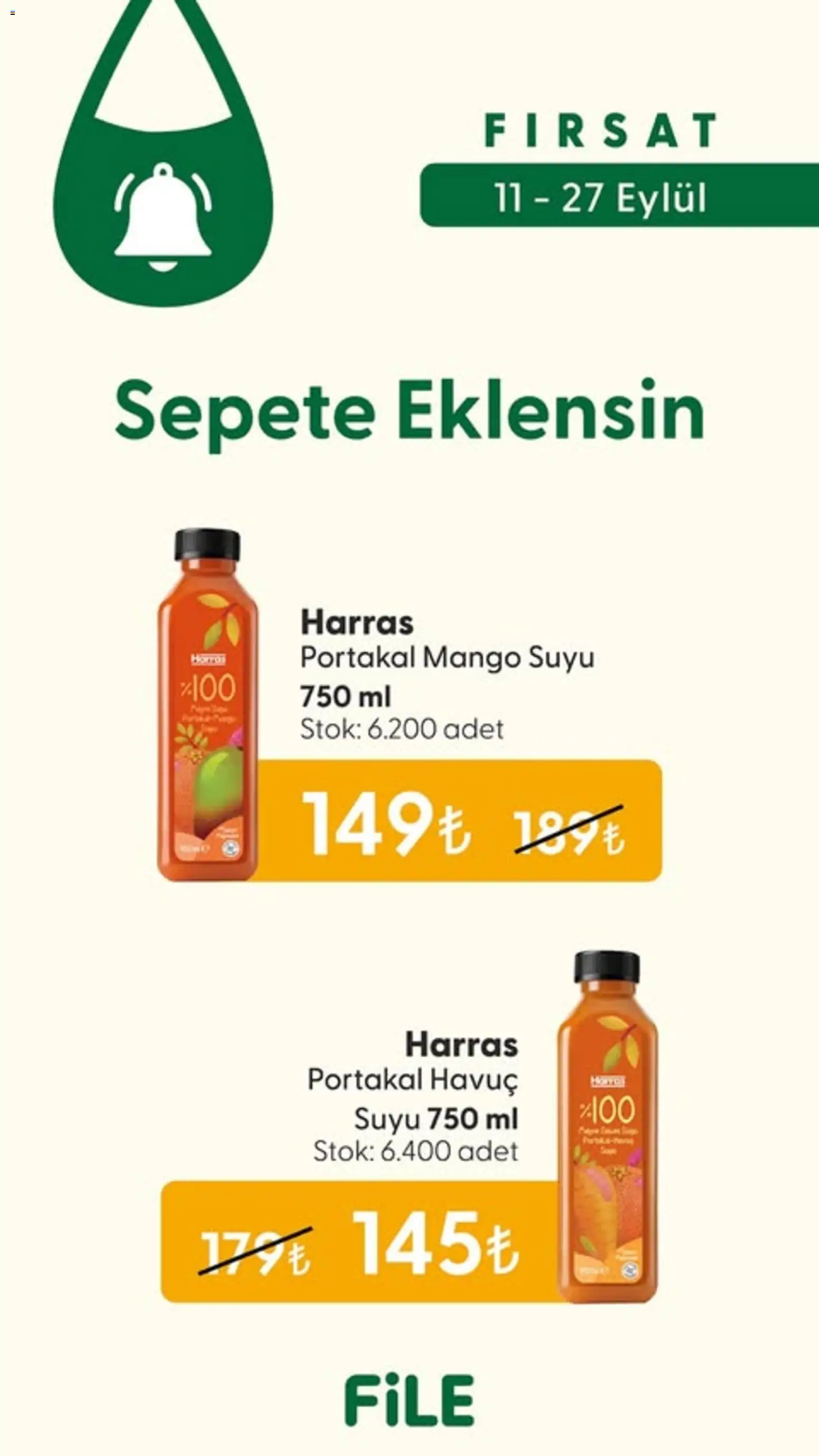 File Market İndirim - 11 Eylül 2026 tarihinden itibaren geçerlidir | Sayfa: 1 | Ürünler: Portakal, Havuç, Mango