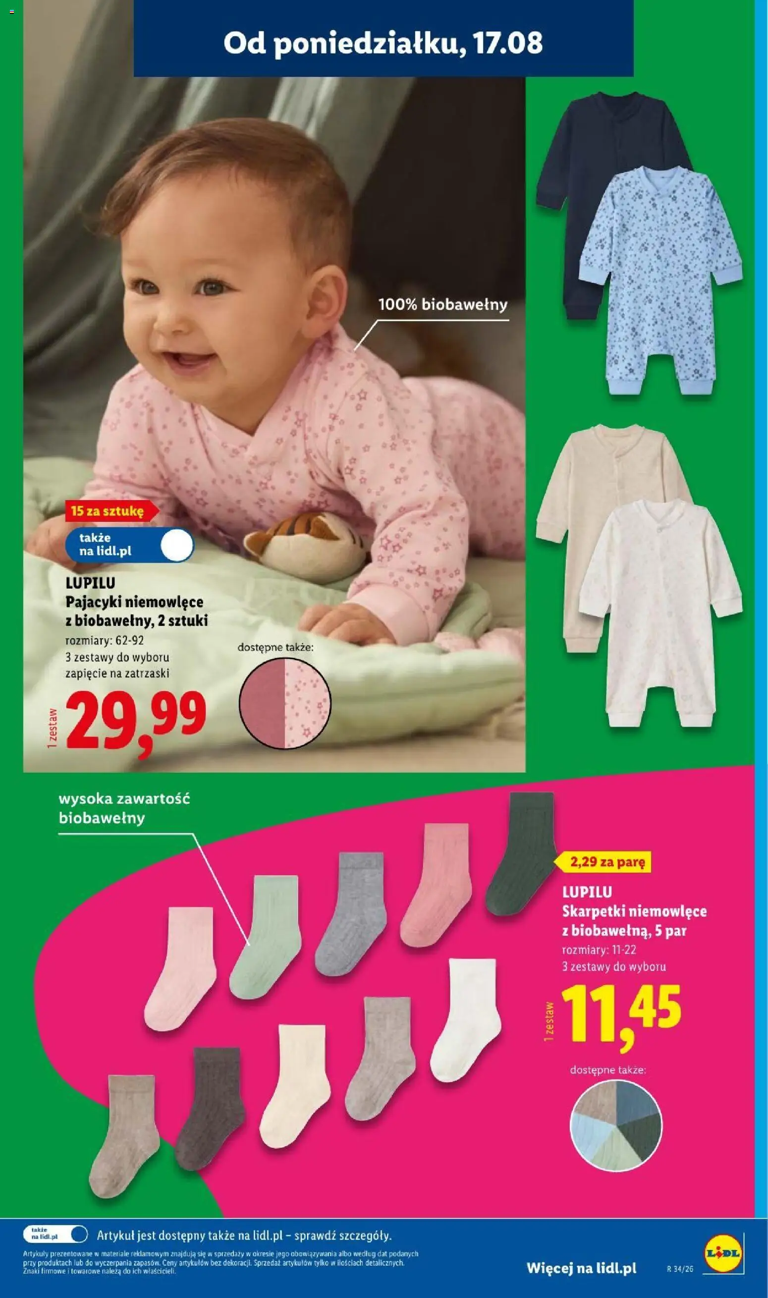Lidl gazetka od 17.08.2026 | Strona: 17 | Produkty: Skarpetki