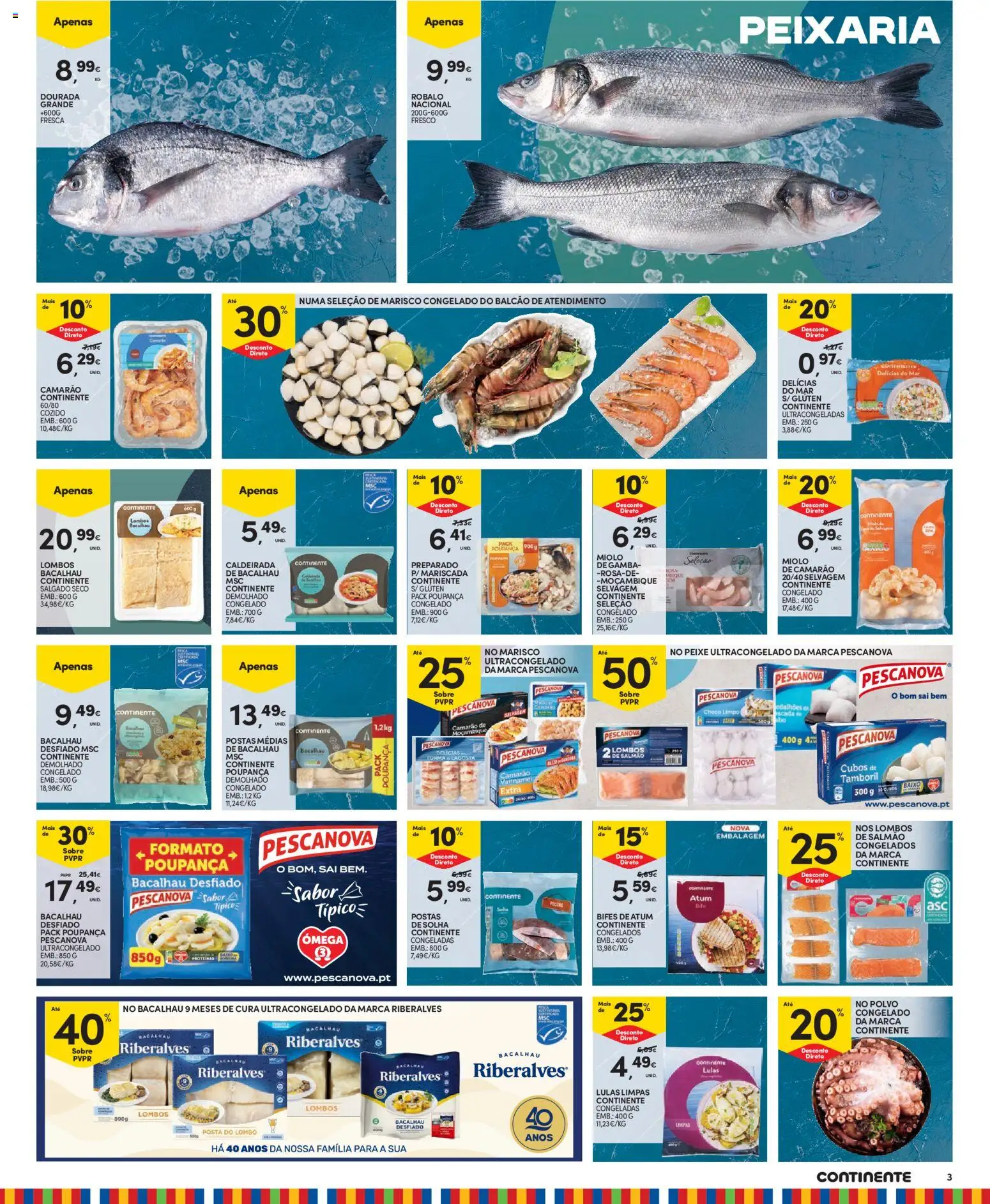 Continente folheto Madeira │ válido de 27/10/2026 | Página: 3 | Produtos: Polvo, Ómega, Lombo, Peixe