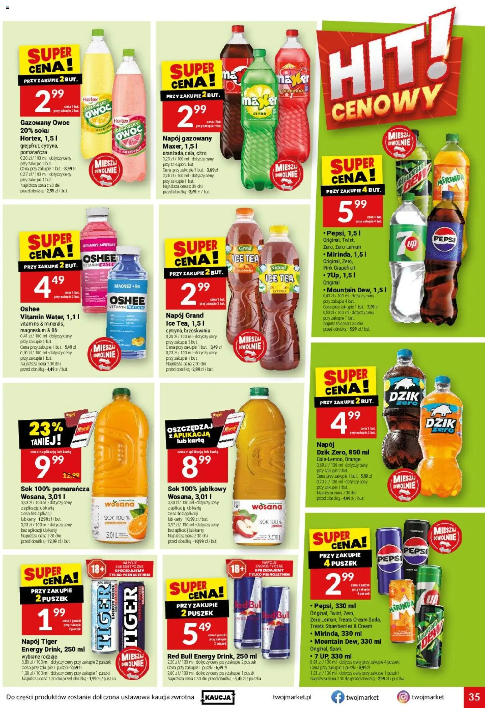 Twój Market gazetka od 07.10.2026 | Strona: 35 | Produkty: Cytryna, Pepsi, Oshee, Sok