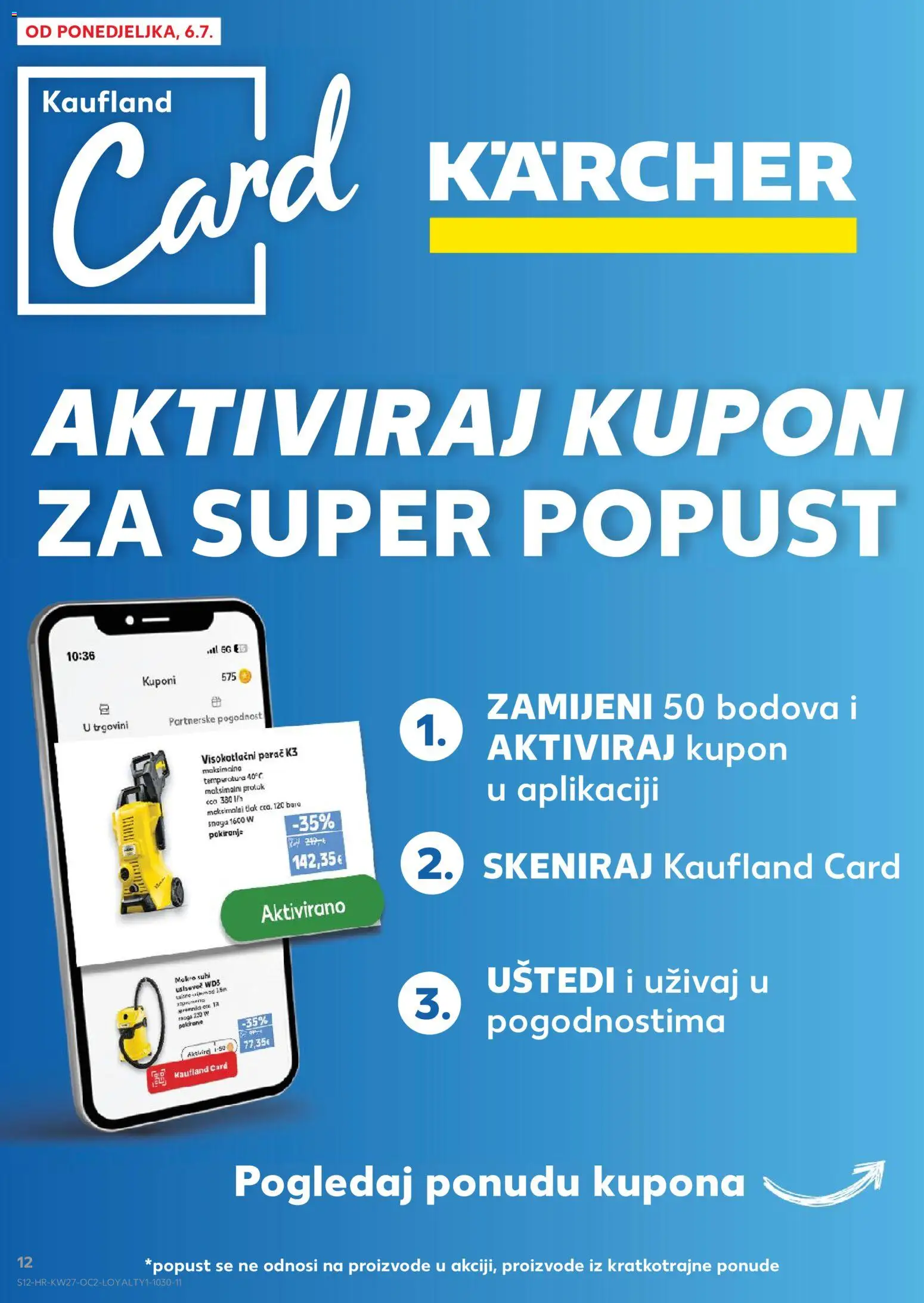 Kaufland katalog | vrijedi od 01.07.2026 | Stranica: 12 | Proizvodi: Usisavač, Visokotlačni perač, Kärcher