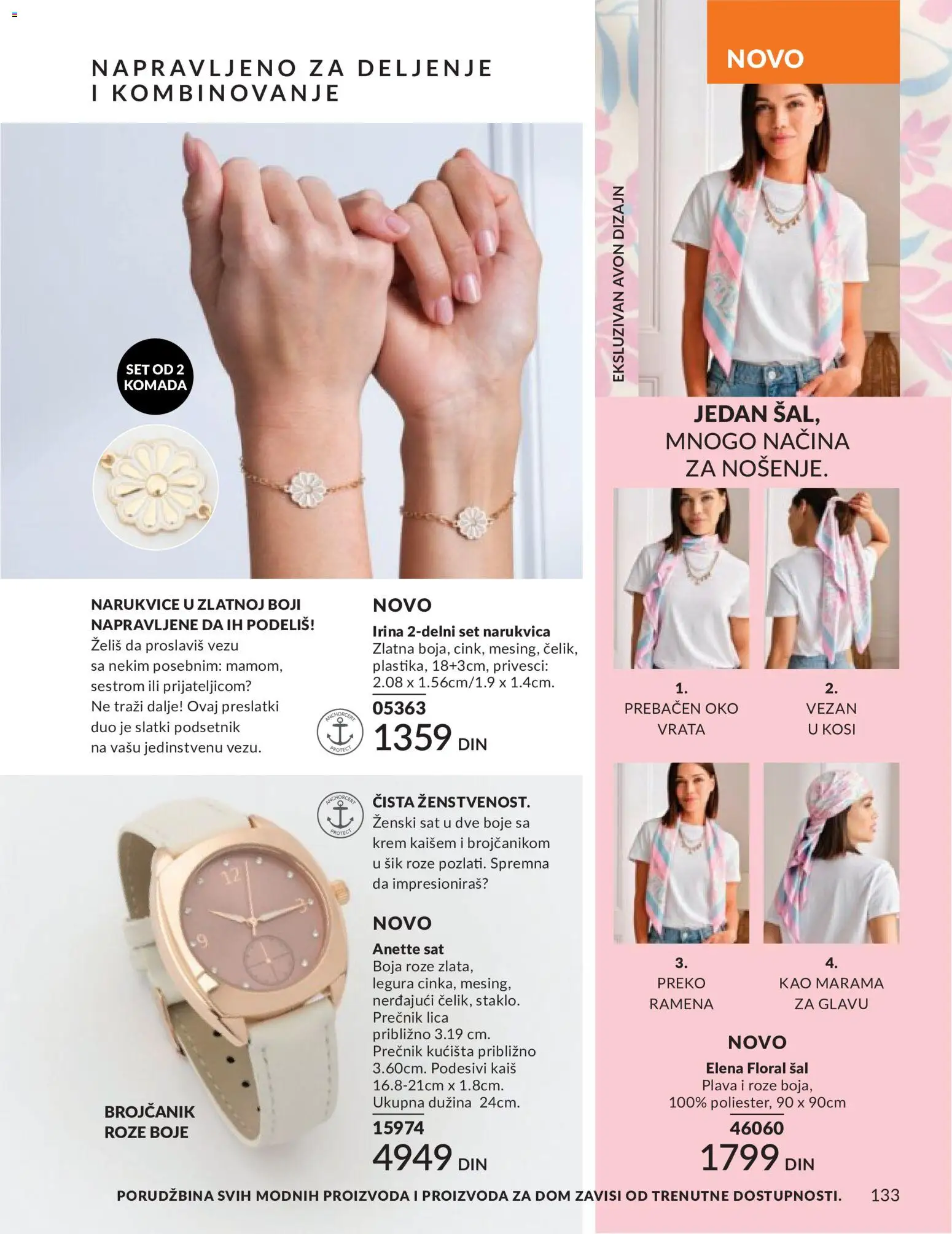 AVON katalog - važi od 01.05.2026 | Strana: 133 | Proizvode: Marama, Šal, Kaiš, Vrata