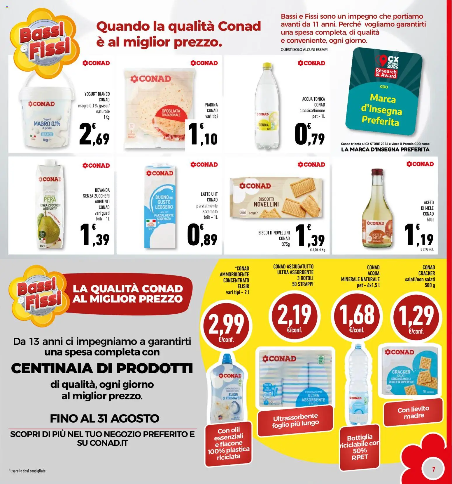 Volantino Conad del 20.05.2026 | Pagina: 7 | Prodotti: Biscotti, Aceto di mele, Piadina, Aceto