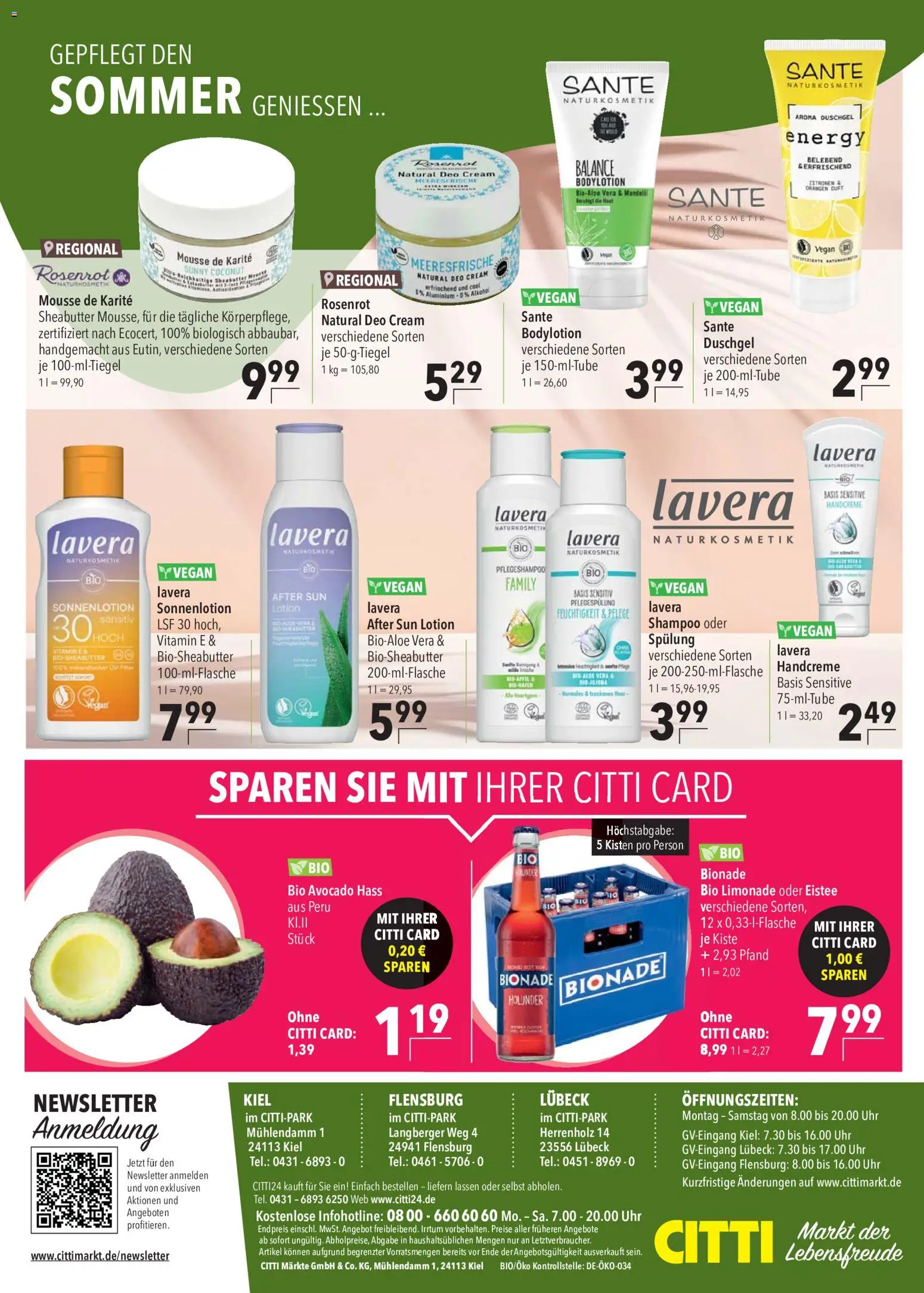 CITTI Markt Bio logisch! – gültig ab 24.06.2026 | Seite: 8 | Produkte: Spülung, Duschgel, Sonnenlotion, Uhr