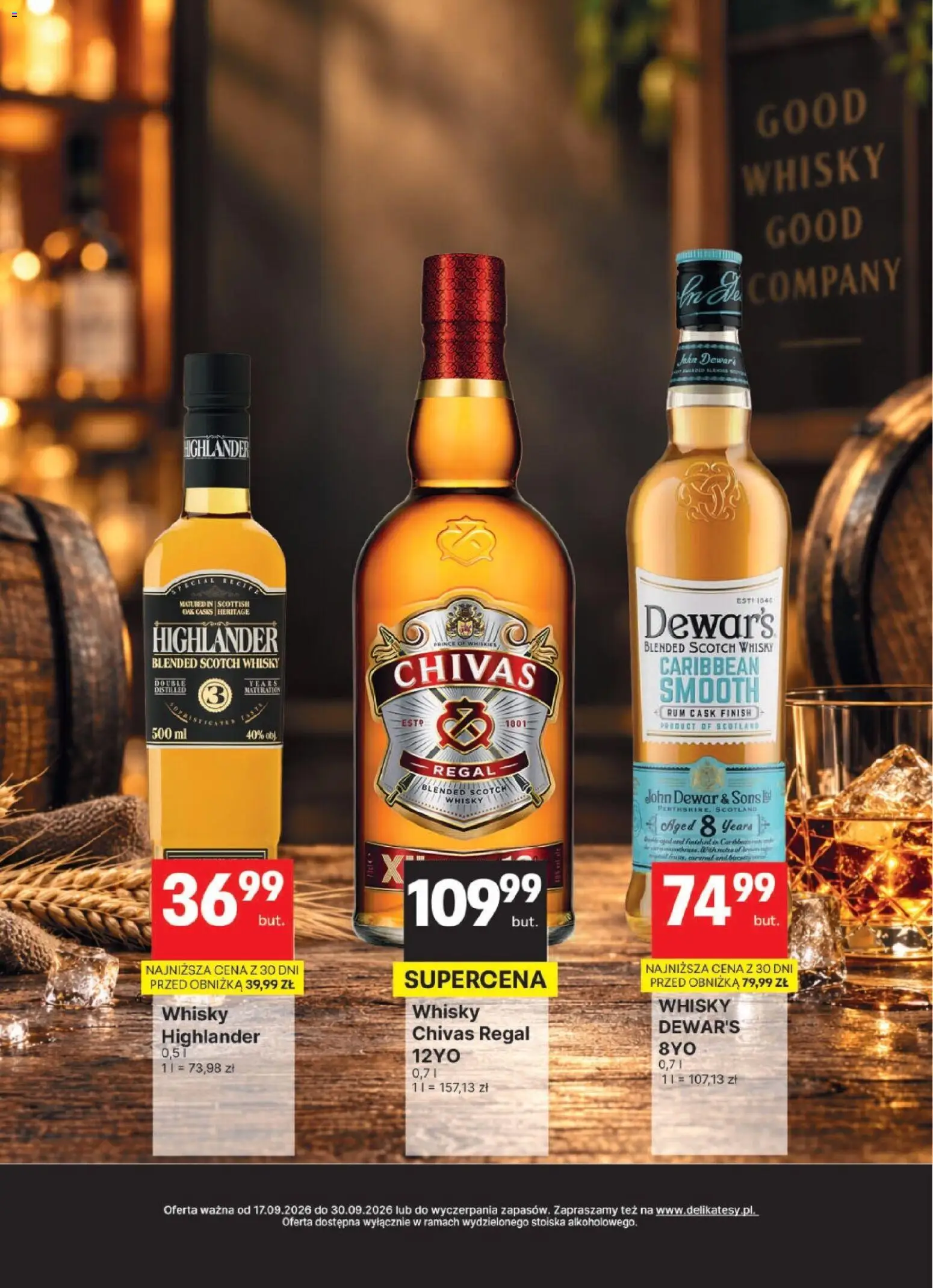 Delikatesy Centrum gazetka - DeliBarek od 17.09.2026 | Strona: 16 | Produkty: Chivas Regal, Scotch whisky, Regał, Whisky