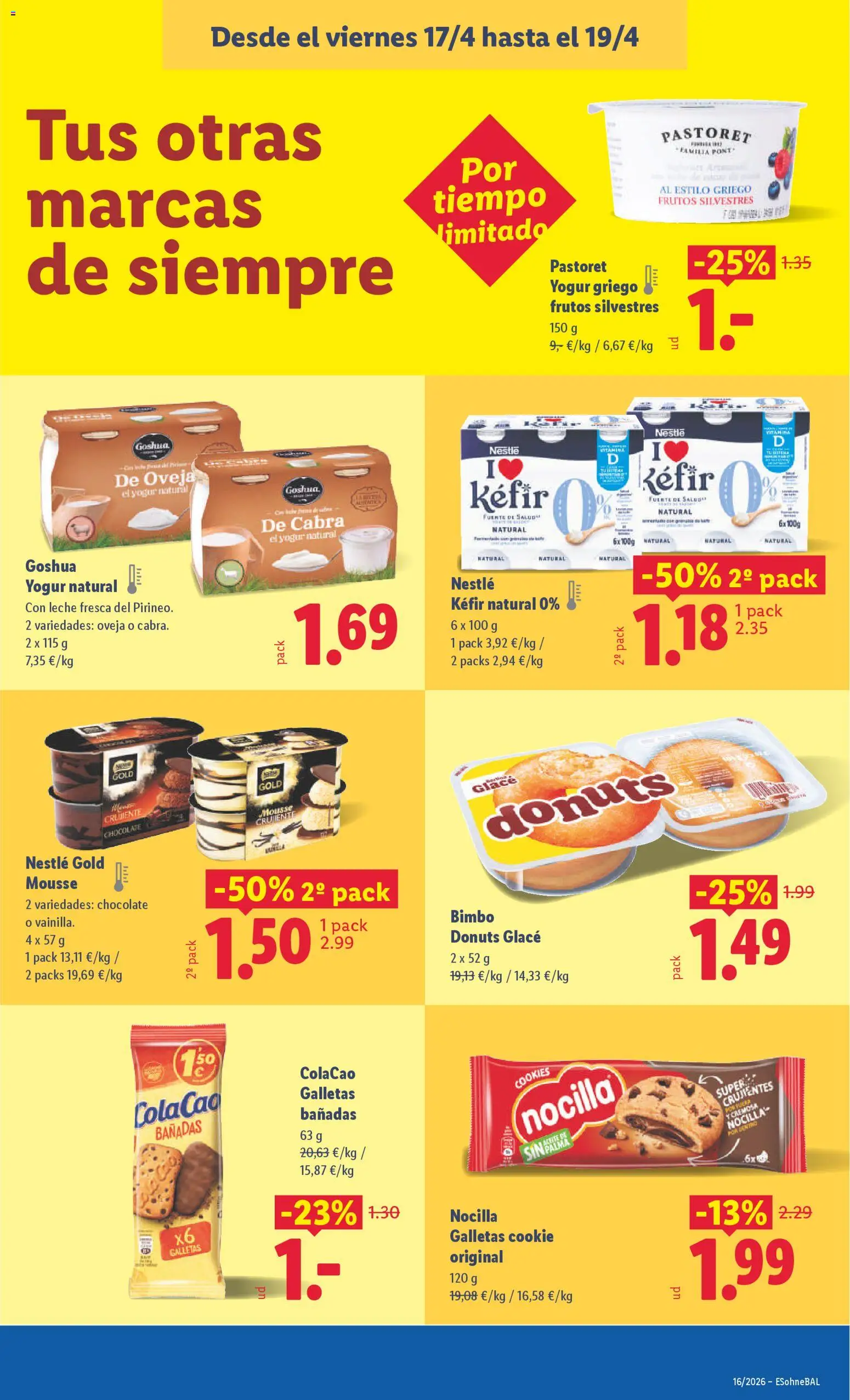 Lidl folleto │ válido desde el 13.04.2026 | Página: 33 | Productos: Mousse, Yogur, Chocolate, Donuts