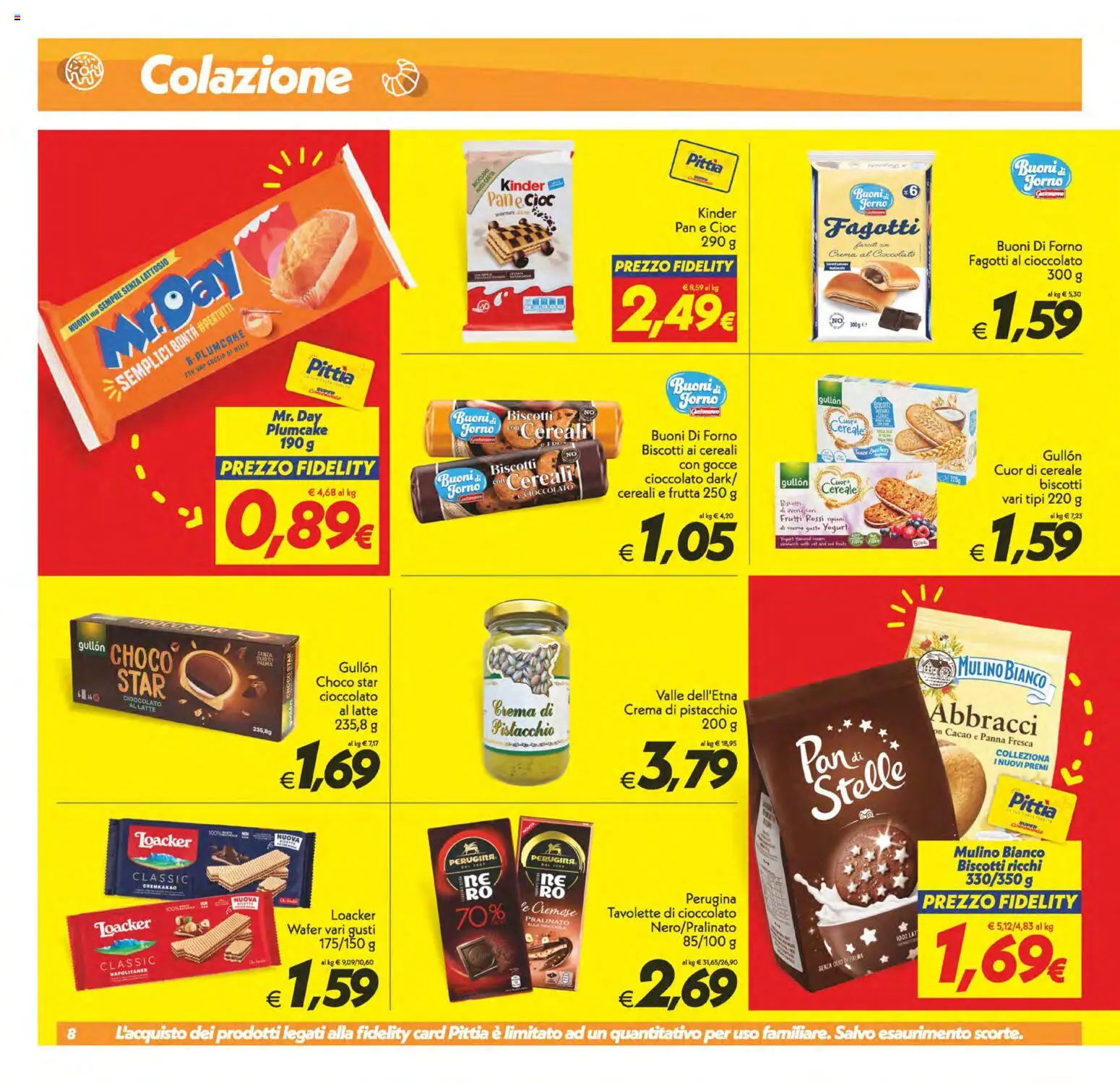Volantino SuperConveniente del 28.04.2026 | Pagina: 8 | Prodotti: Cioccolato, Biscotti, Latte, Forno