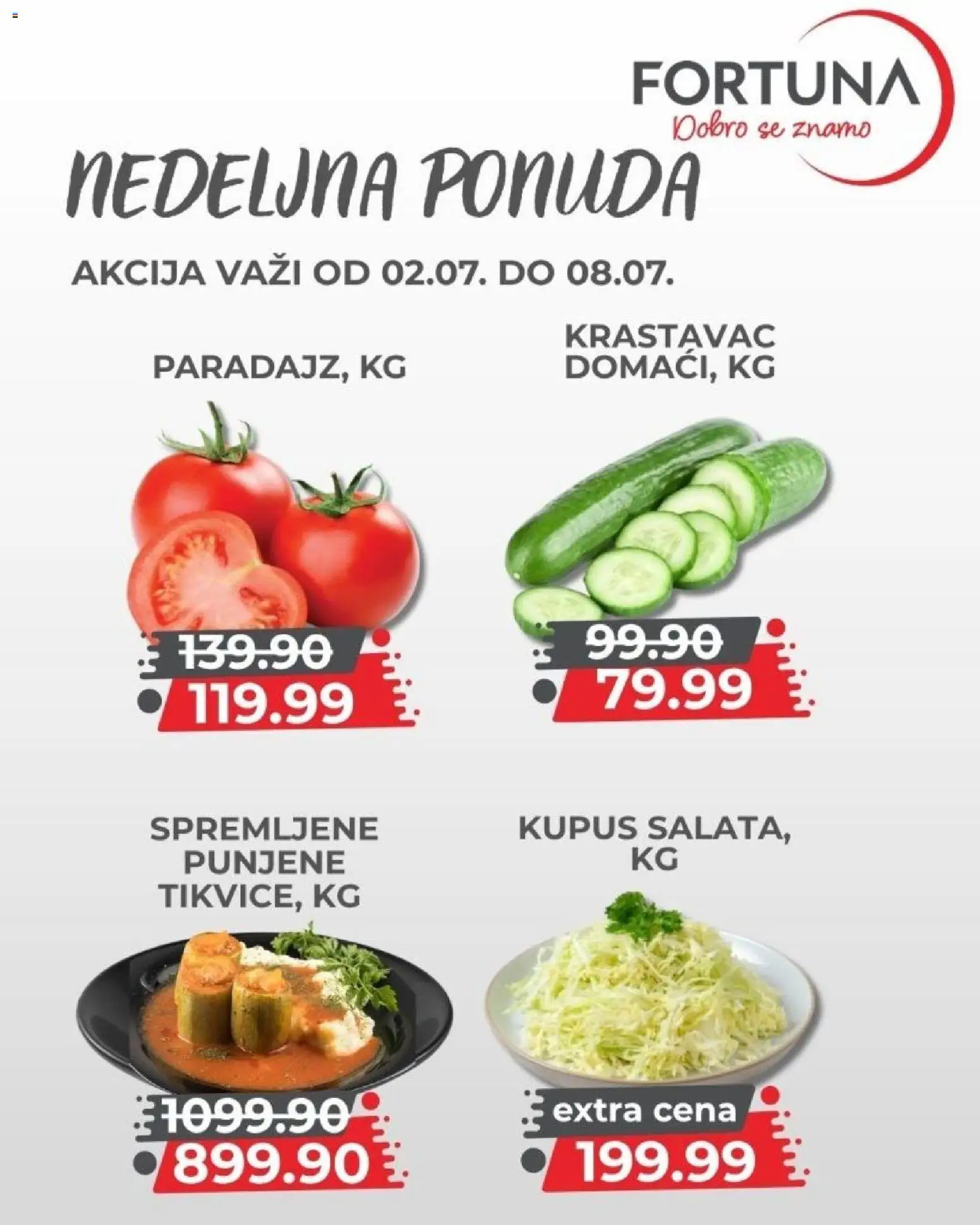 Fortuna Market katalog - važi od 02.07.2026 | Strana: 4 | Proizvode: Krastavac, Kupus
