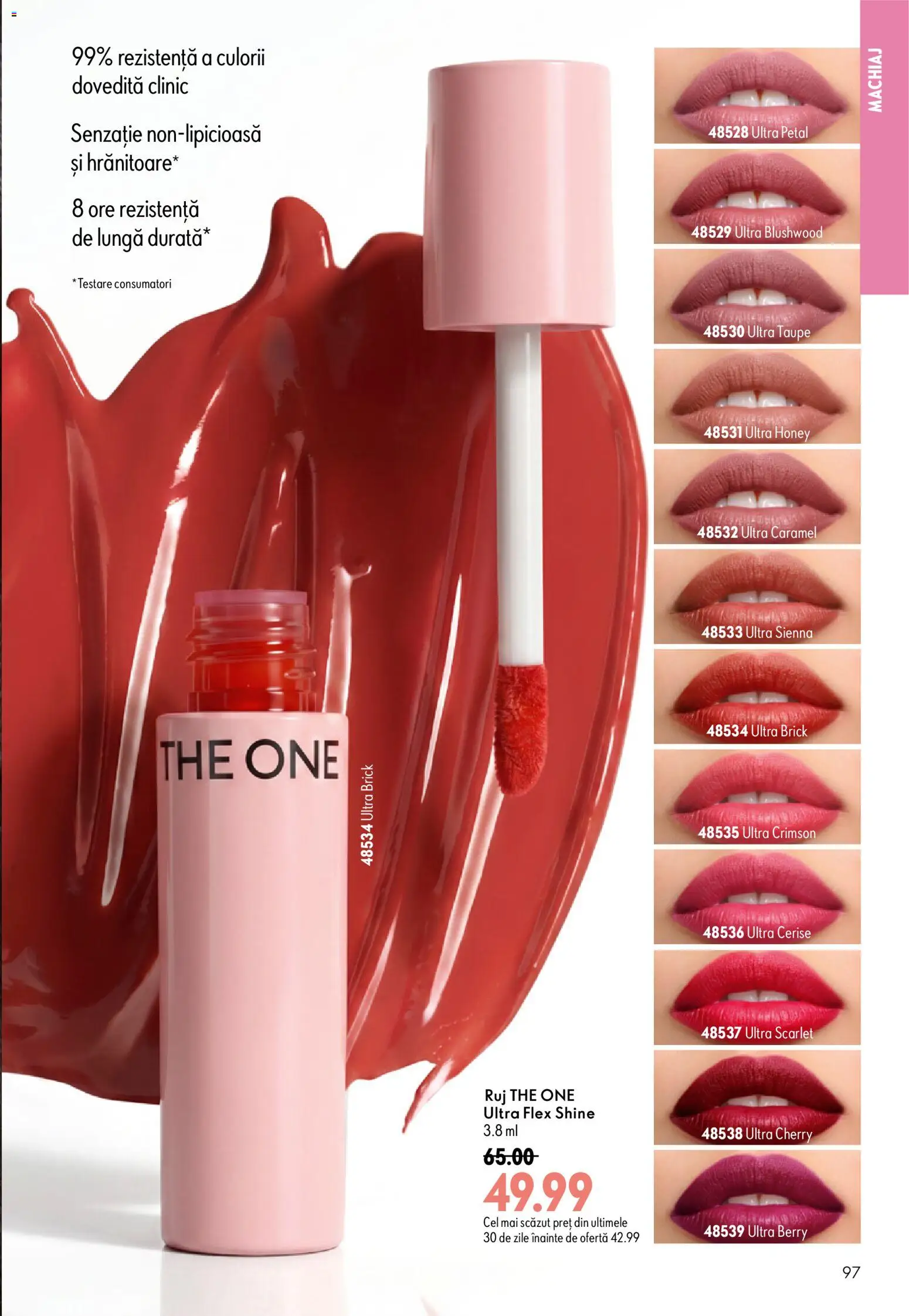 Noul catalog Oriflame – valabil de la 09.09.2026 | Pagină: 97 | Produse: Machiaj, Ruj