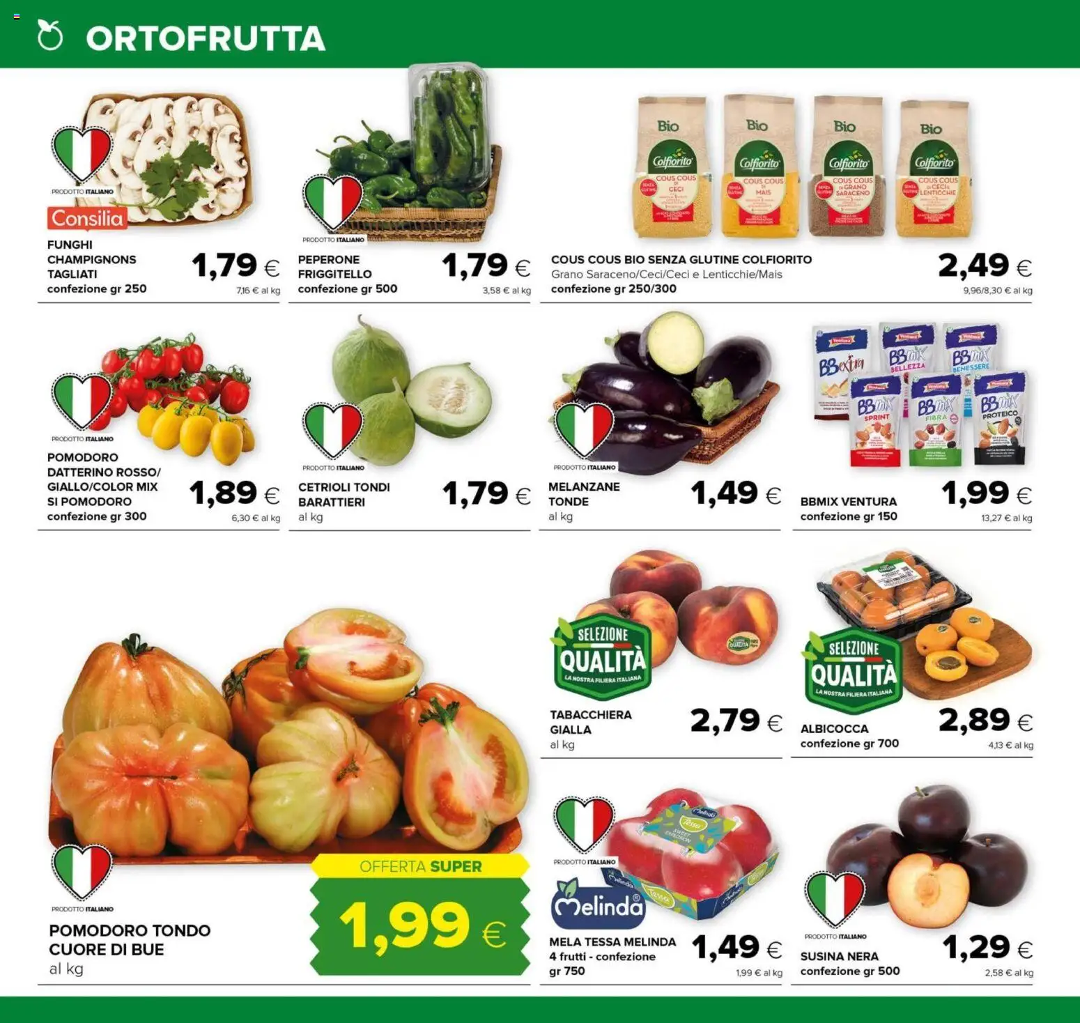 Volantino Oasi del 16/07/2026 | Pagina: 2 | Prodotti: Cetrioli, Ceci, Pomodoro, Funghi
