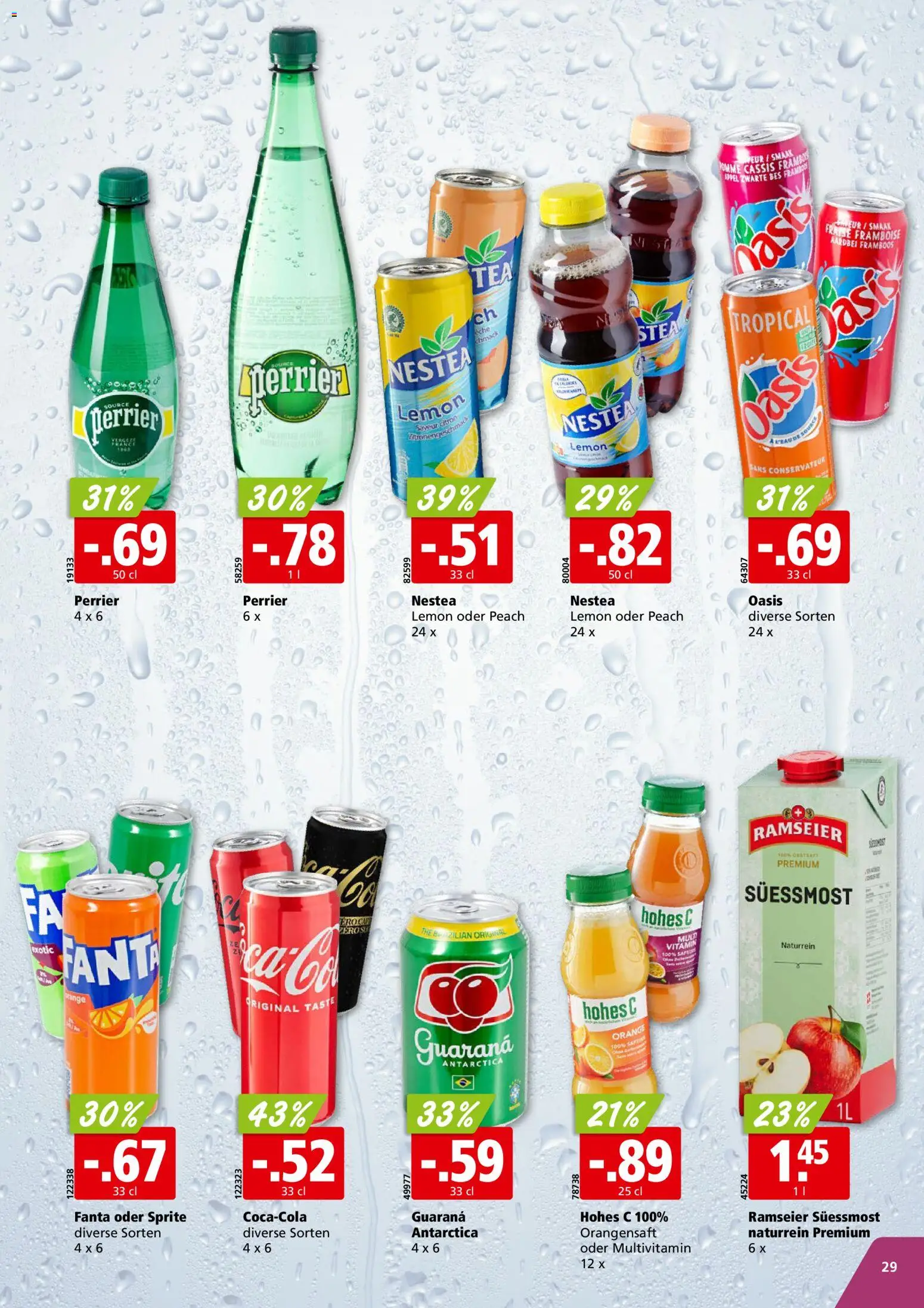 Aligro aktionen Chavannes, Matran, Genf, Sitten – gültig ab 25.05.2026 | Seite: 29 | Produkte: Fanta, Sprite, Orangensaft