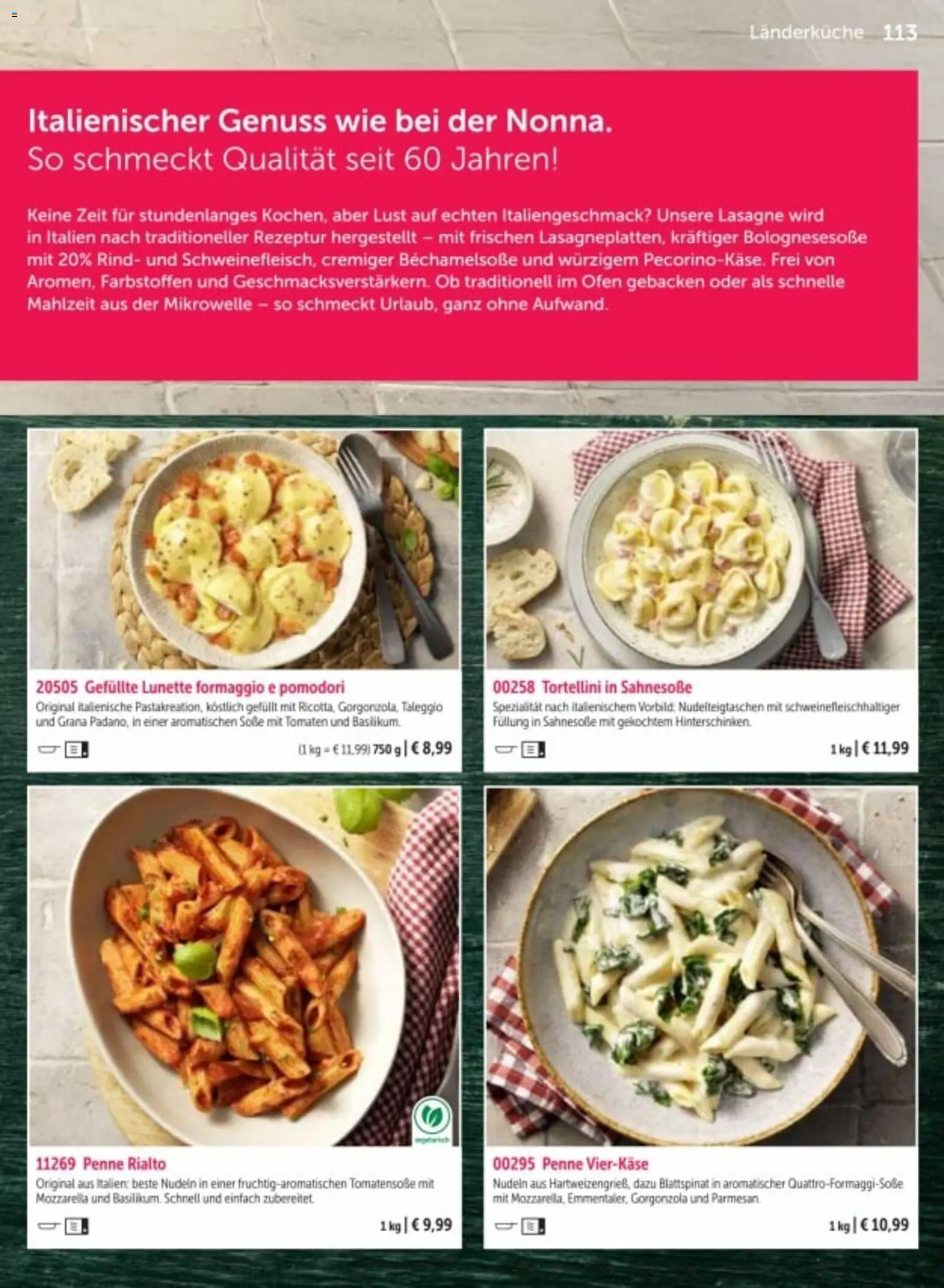 Bofrost Katalog – gültig ab 06.03.2026 | Seite: 113 | Produkte: Ofen, Mozzarella, Lasagne, Soße