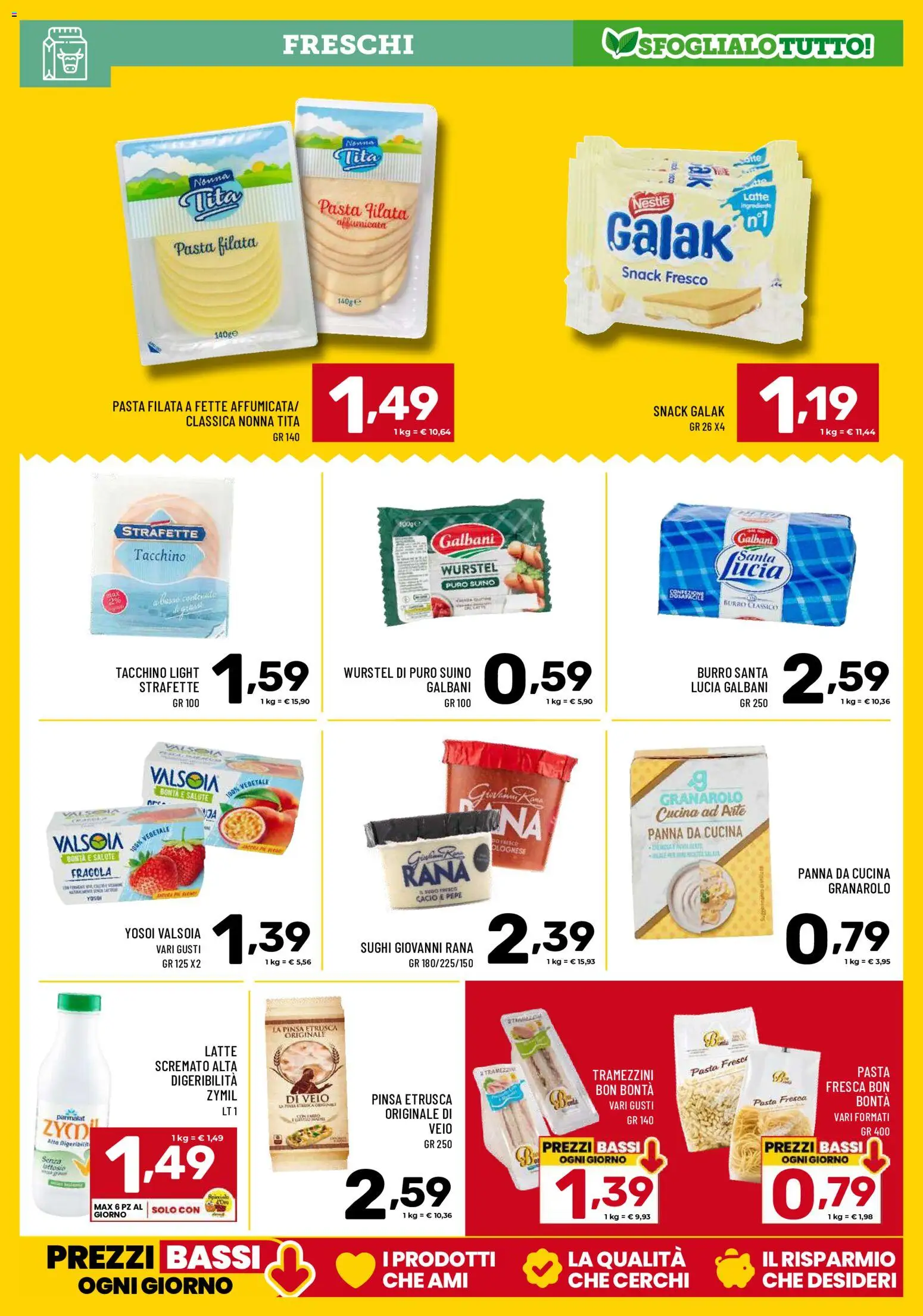 Volantino Il Centesimo del 11/08/2026 | Pagina: 7 | Prodotti: Panna, Tacchino, Pepe, Wurstel