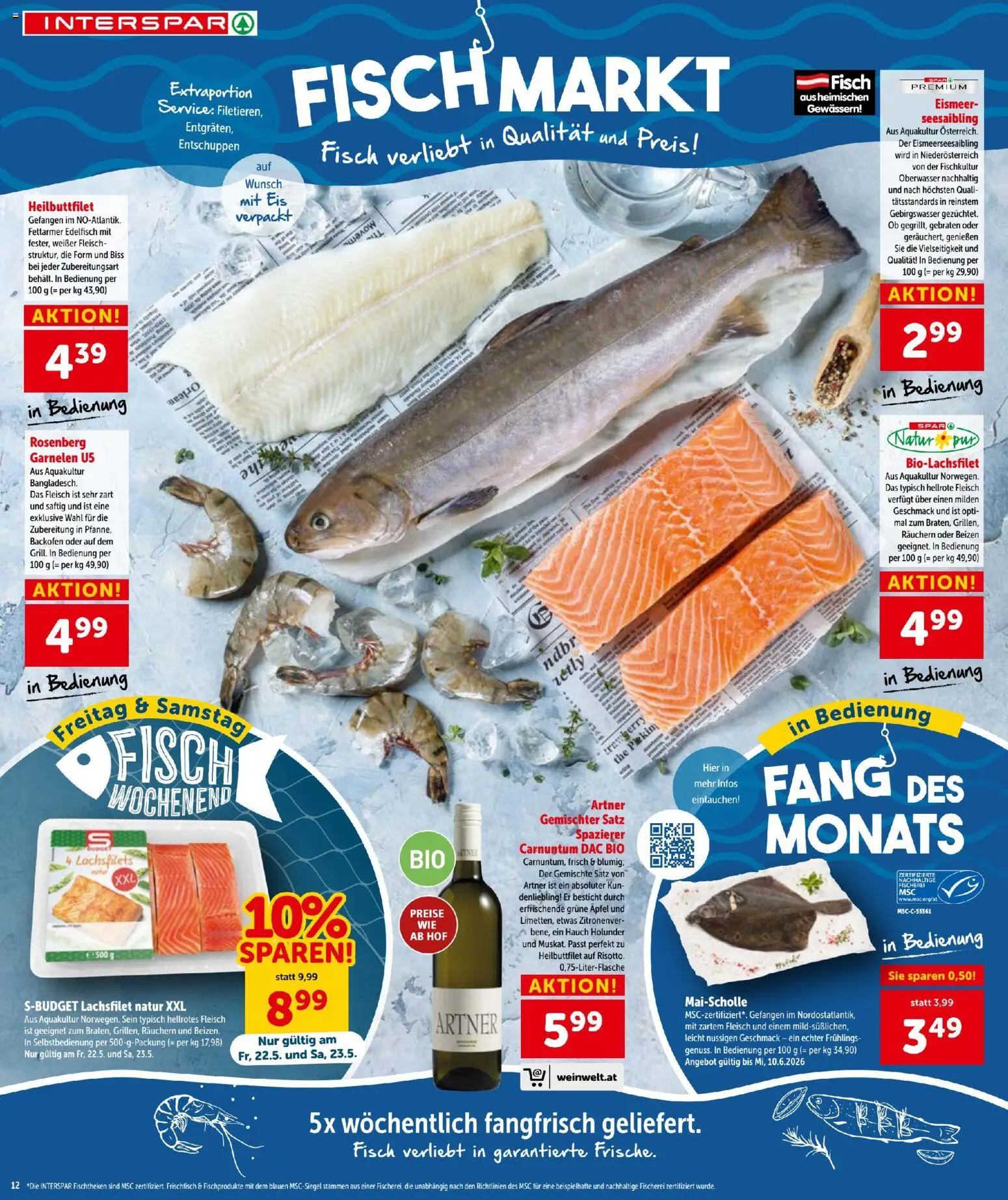 Interspar - Flugblatt gültig ab 21.05.2026 | Seite: 12 | Produkte: Eis, Äpfel, Fisch