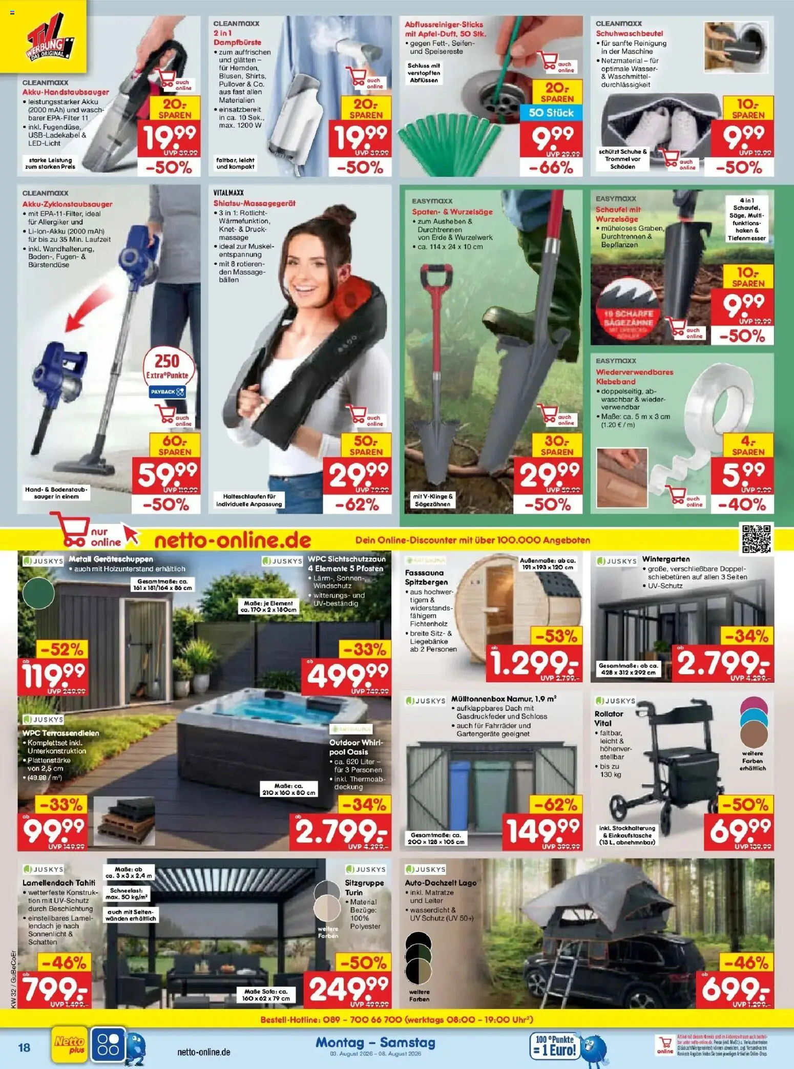 Netto Marken-Discount Prospekt Weimar – gültig ab 03.08.2026 | Seite: 34 | Produkte: Matratze, Sofa, Wasser, Uhr